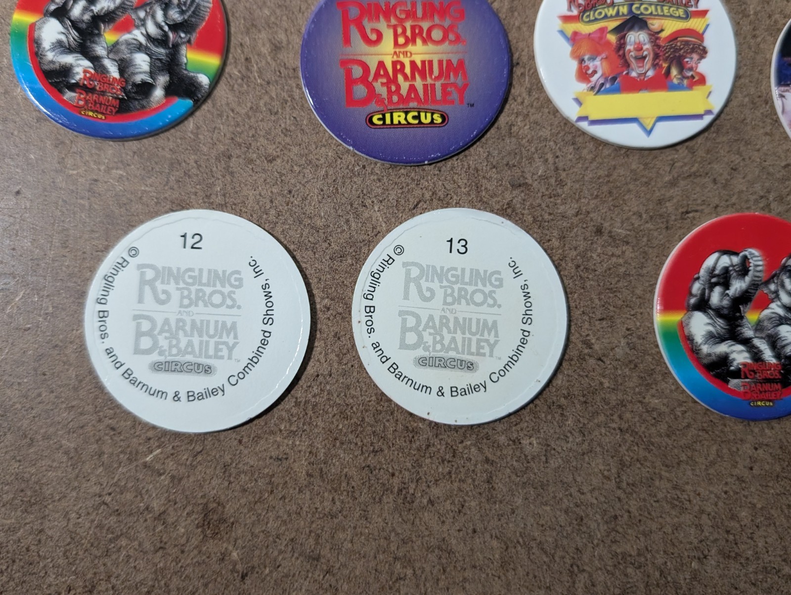 Lot 44 RINGLING BROS AND BARNUM & BAILEY POGS 39 Pogs 5 Slammers 4 Cases