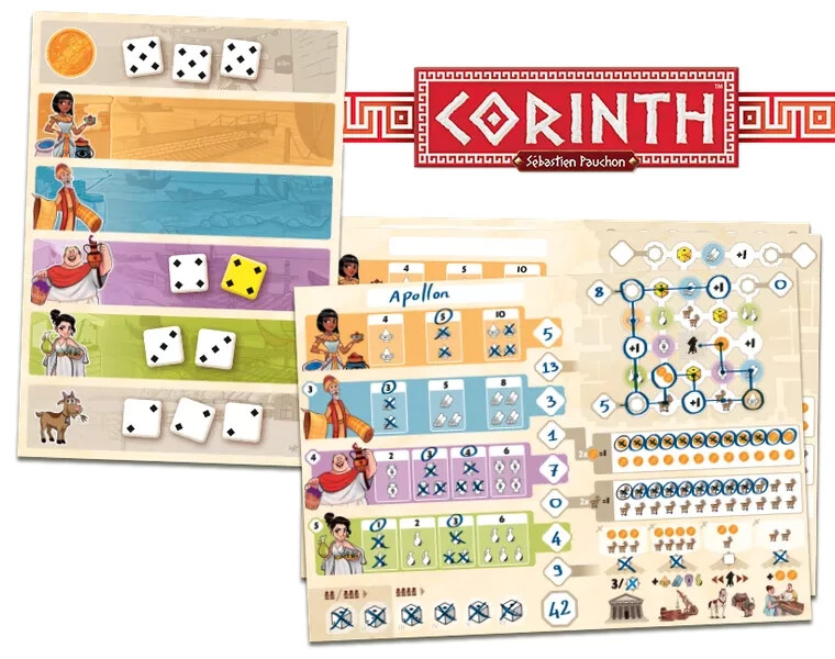 ⚱️🐐NIS Corinth Roll & Write Game – Be Number One in Mediterranean Trade!