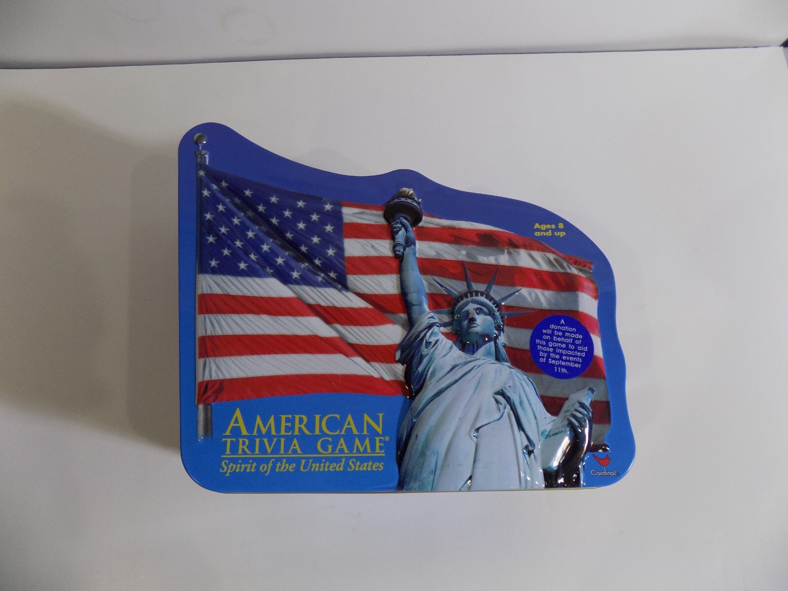 American Trivia Game Spirit United States Educational Family Metal Tin