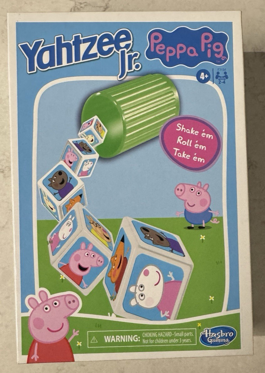 Peppa Pig Edition Yahtzee Jr. Board Game for Kids Ages 4 and Up