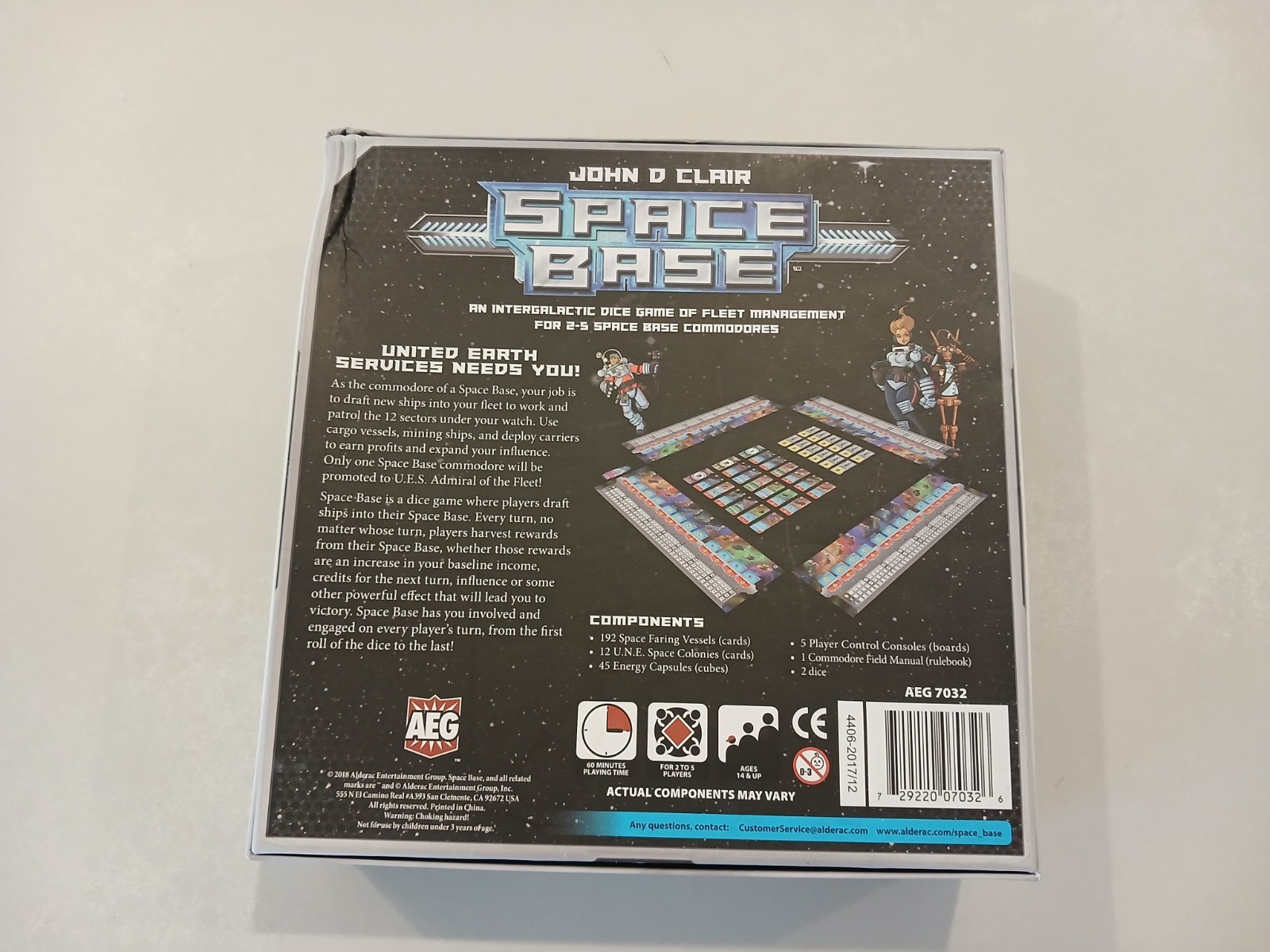 Space Base Dice Board Game by AEG Intergalatic Fleet & John D Clair Strategy