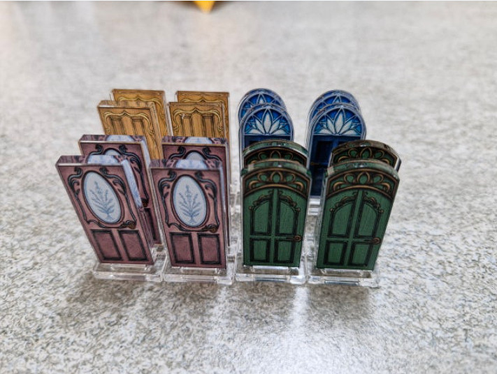 Arkham Horror Acrylic Door Upgrade Kit for Mansions of Madness 4 Styles 16pc