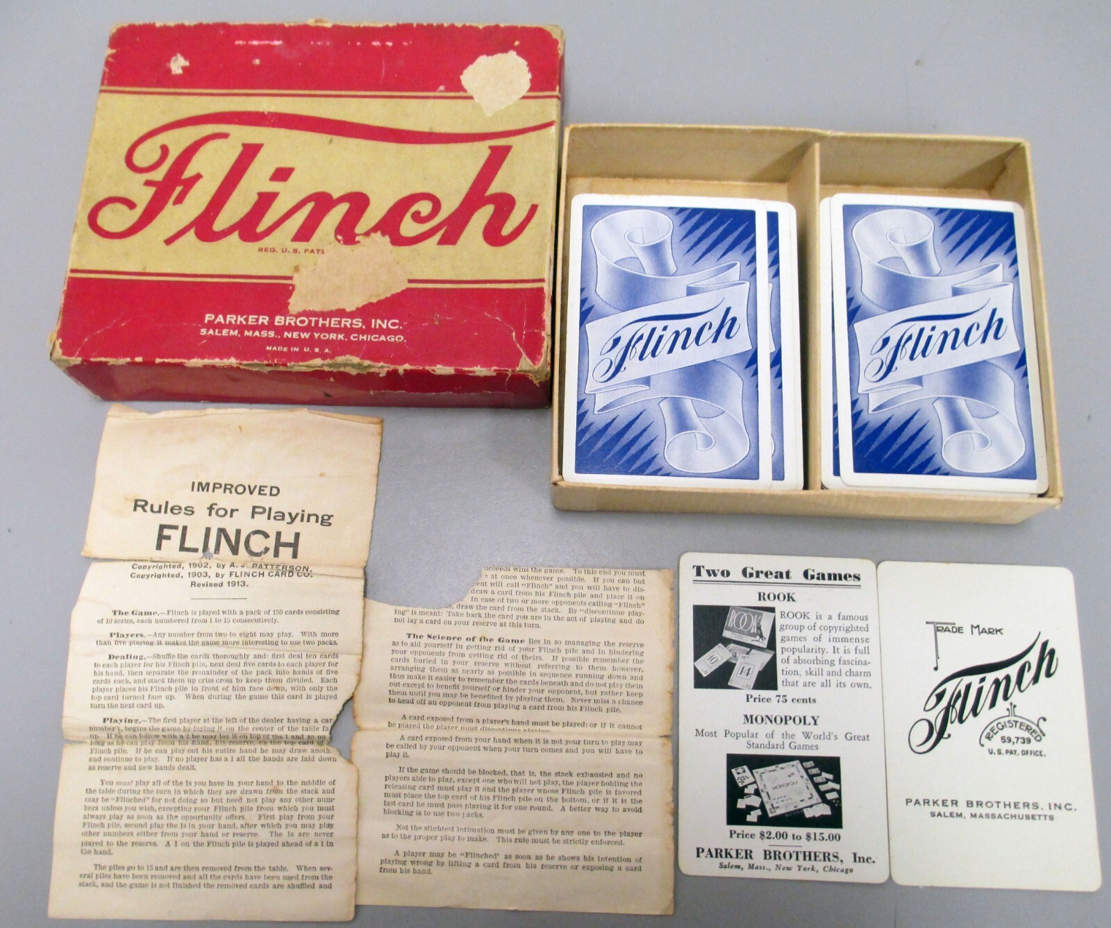 VTG 11 OLD GAMES, POLLYANA, FLINCH, CONTACT, MAKE A MILLON, QUIZ KIDS, DOMINOES