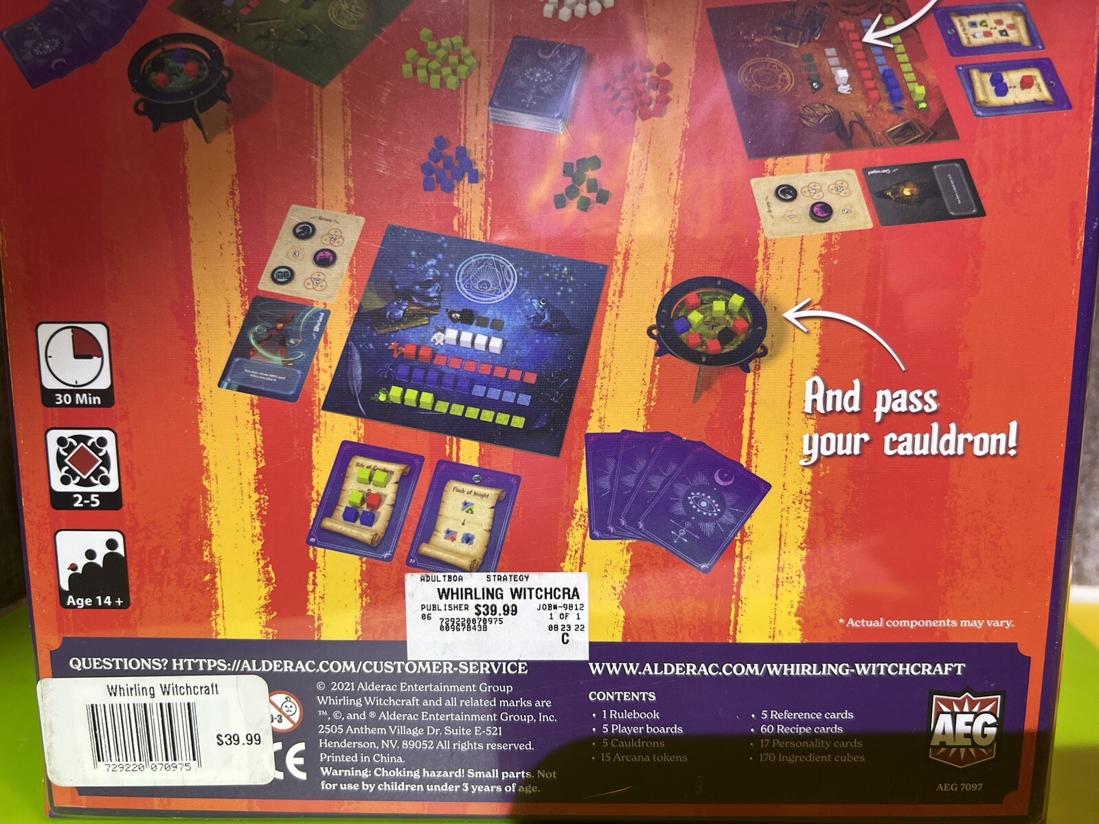 Whirling Witchcraft Board Game by AEG – New & Sealed