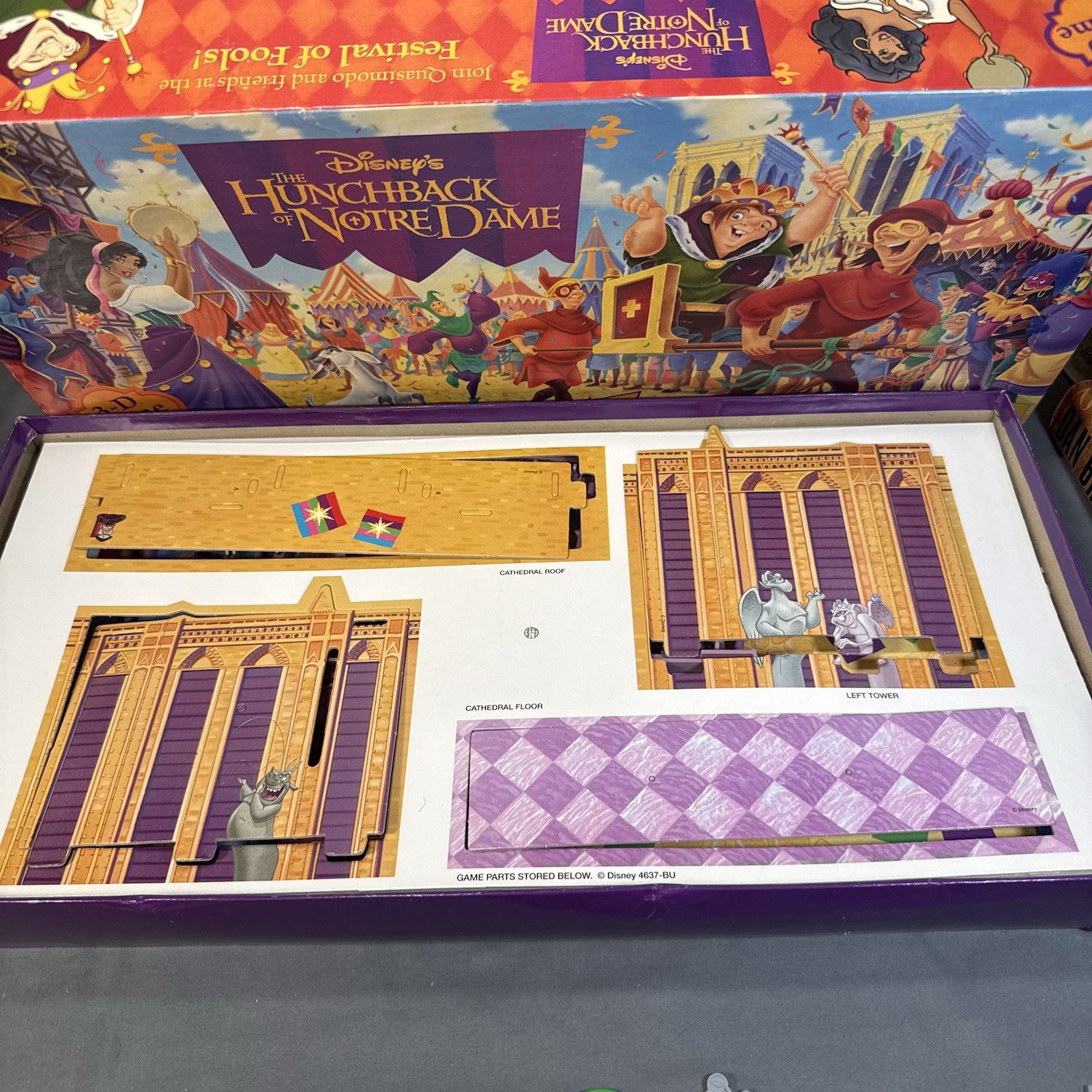 Milton Bradley 1995 Disney Hunchback of Notre Dame 3D Board Game NEW Open Box
