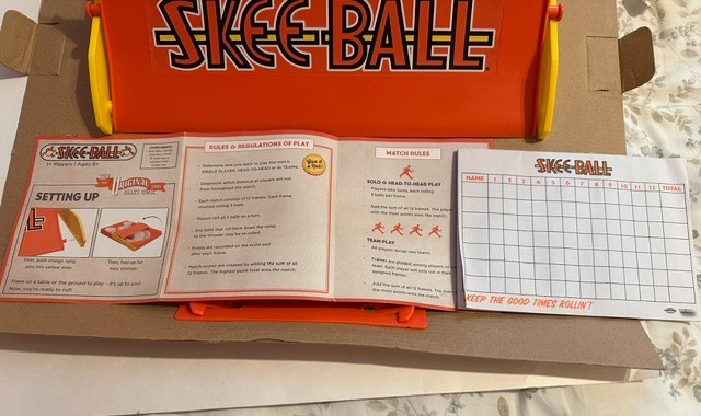Skee Ball Classic Arcade Game Fun and Portable Tabletop 28 x 14
