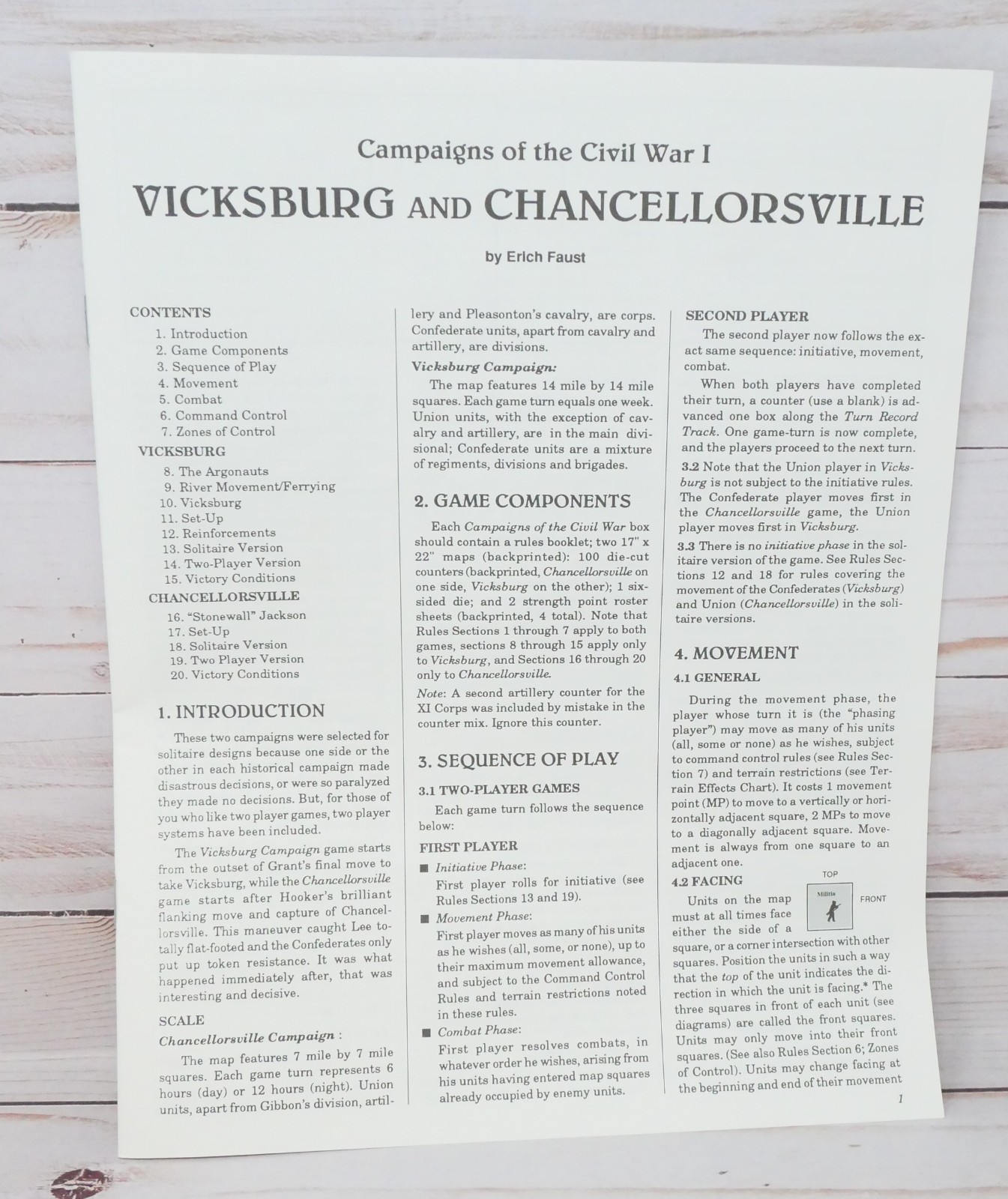 3W, Campaigns of the Civil War: Vicksburg and Chancellorsville, Unpunched