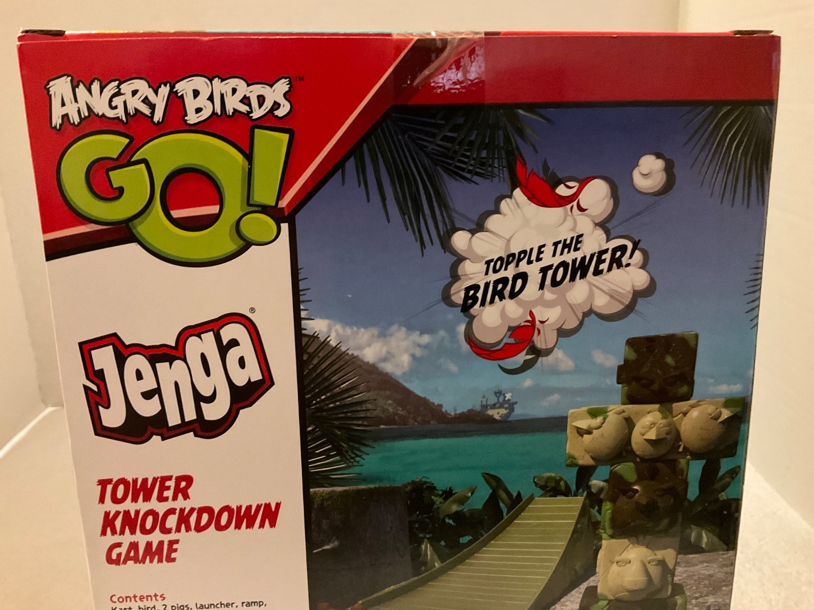 Angry Birds GO! Jenga Tower Knockdown Game Hasbro Gaming