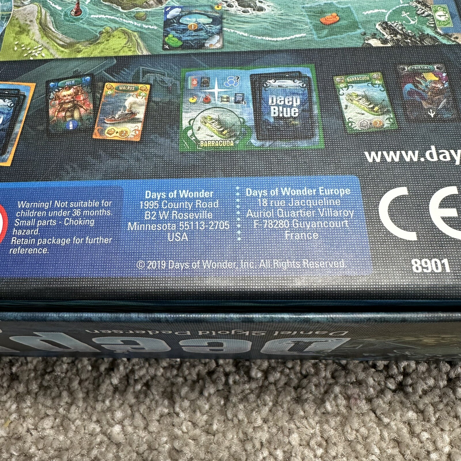2019 Deep Blue Board Game Days of Wonder Asger Harding Granerud *100% Complete*