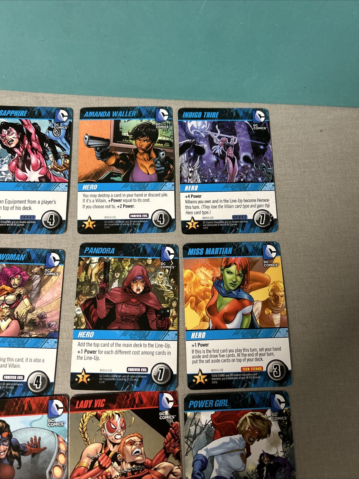 2014-15 DC Comics Crisis 2 Forever Evil Teen Titans Female Card Lot Of 12 Cards!