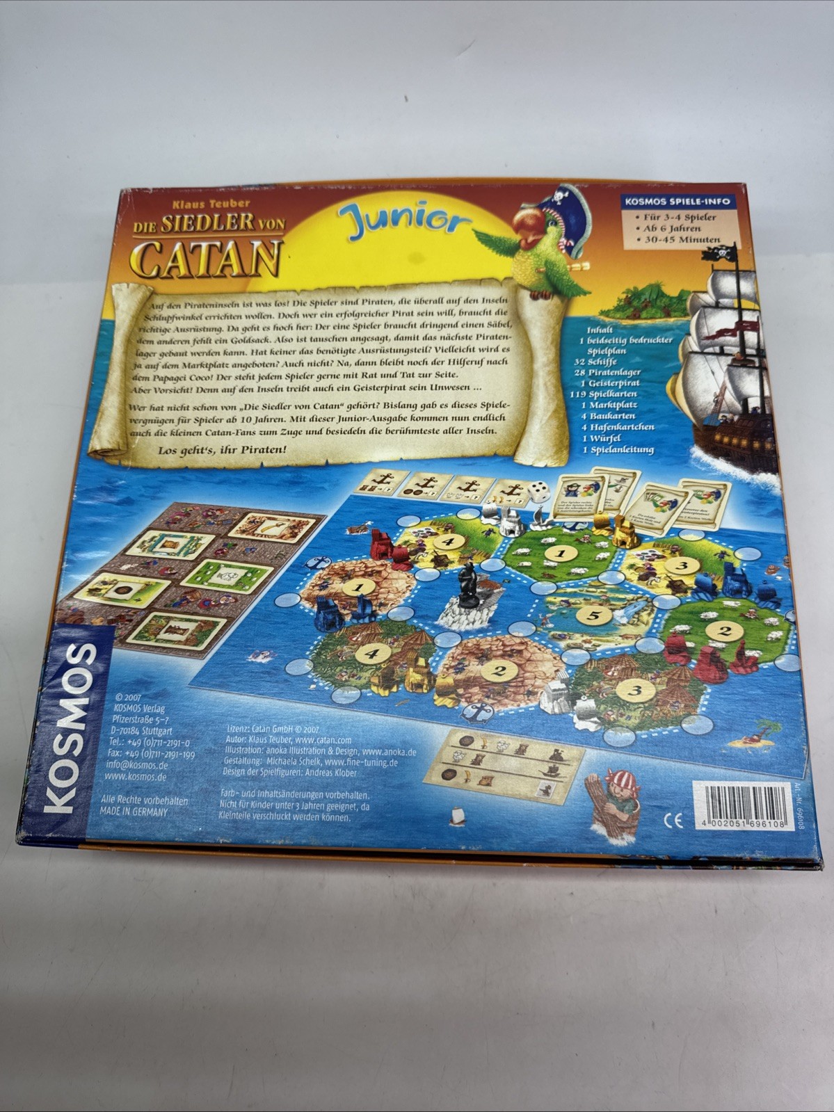 Brettspiel,Kinder,Die Siedler Von Catan Junior,gebraucht,Vintage,Komplett,Kosmos
