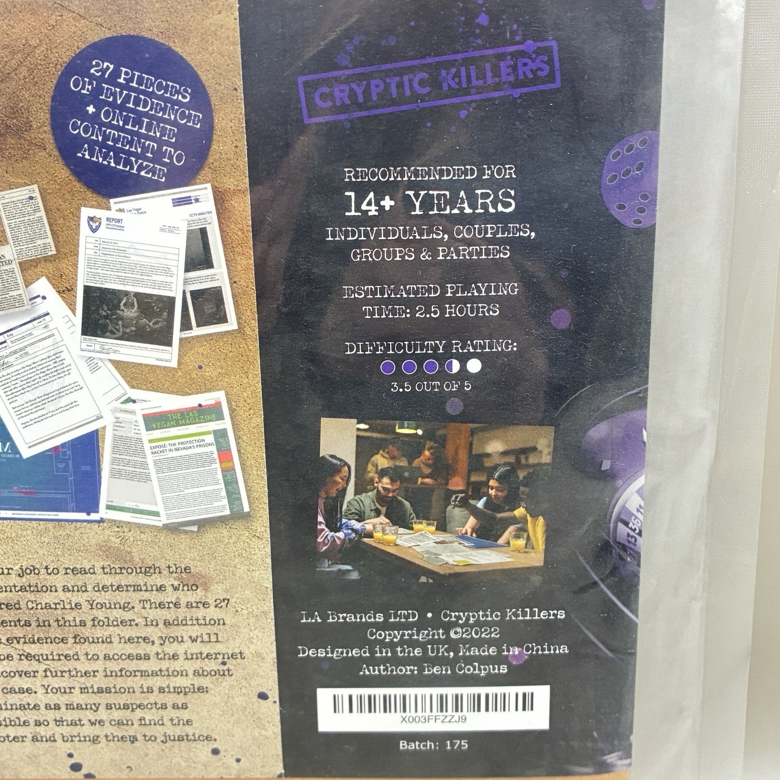 Cryptic Killers Murder At The Magic Mirror Casino 2022 UK Mystery Game SEALED