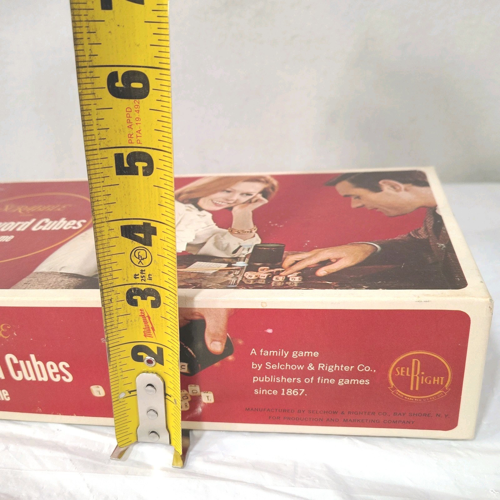 Scrabble Crossword Cubes Board Game Selchow & Righter No. 93 Vintage 1968