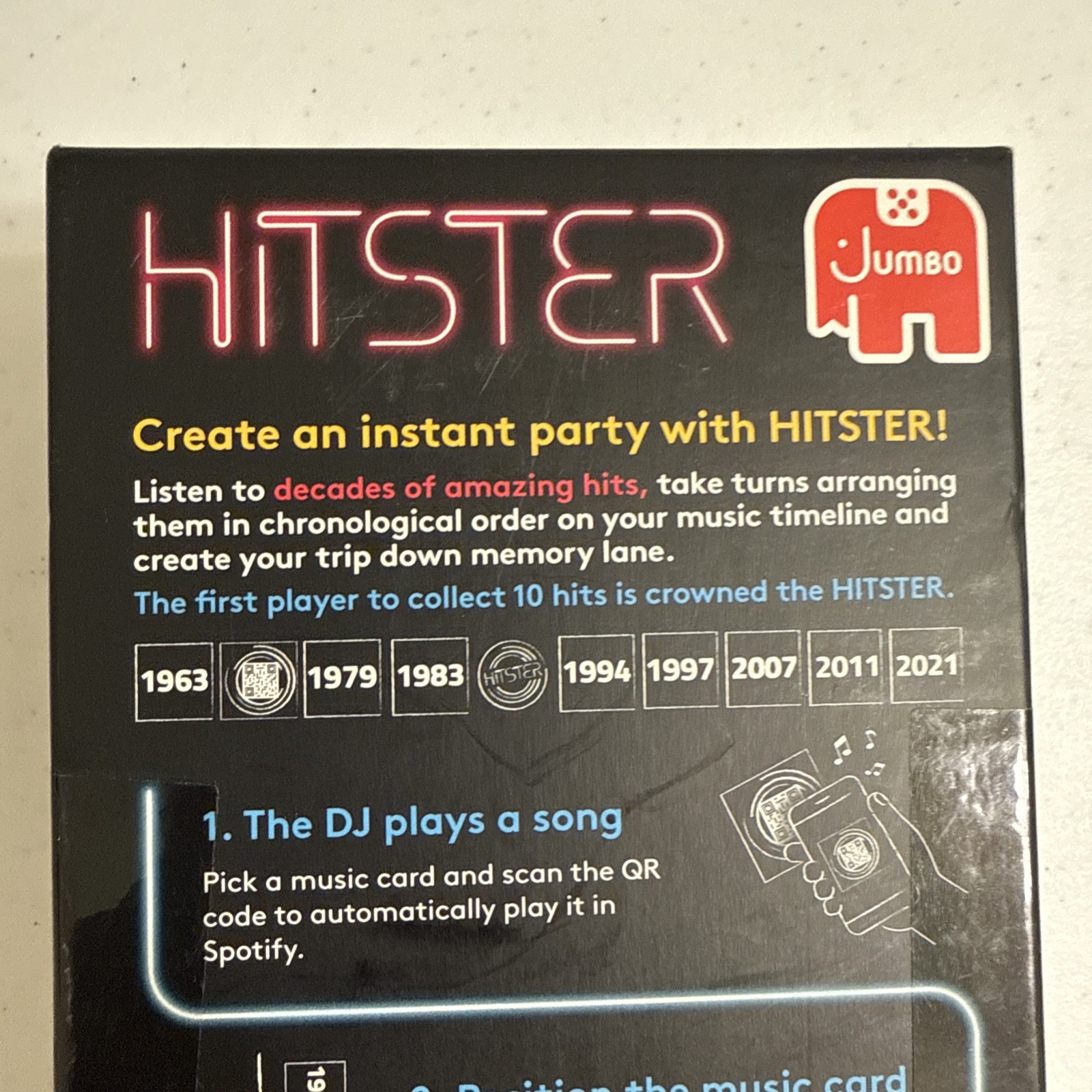 Jumbo Hitster – The Music Fun Party Quiz Card Game, 2-10 Players – Brand New