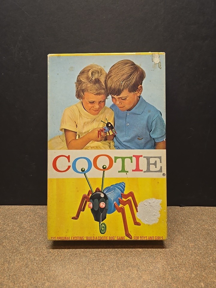 Vintage 1966 Schaper Build A COOTIE Bug Game Complete Nice Box