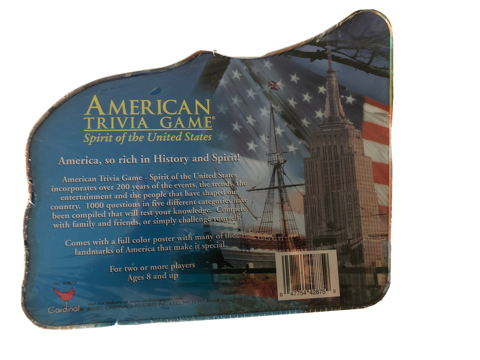 Cardinal American Trivia Game Spirit of the United States 2001 Collector Tin New