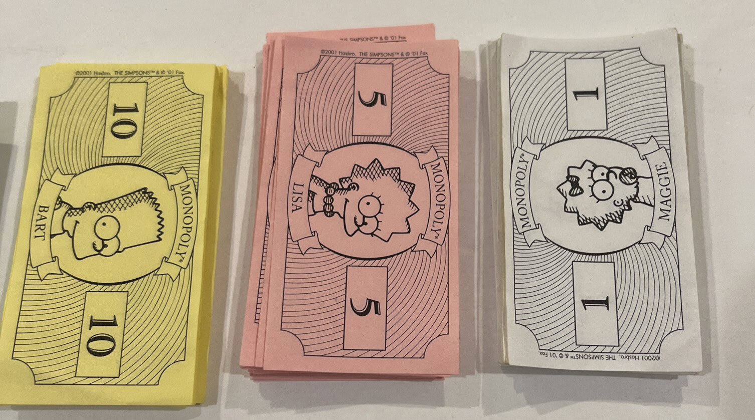 The Simpsons MONOPOLY by USAOPLY Board Game – Replacement PARTS – Money