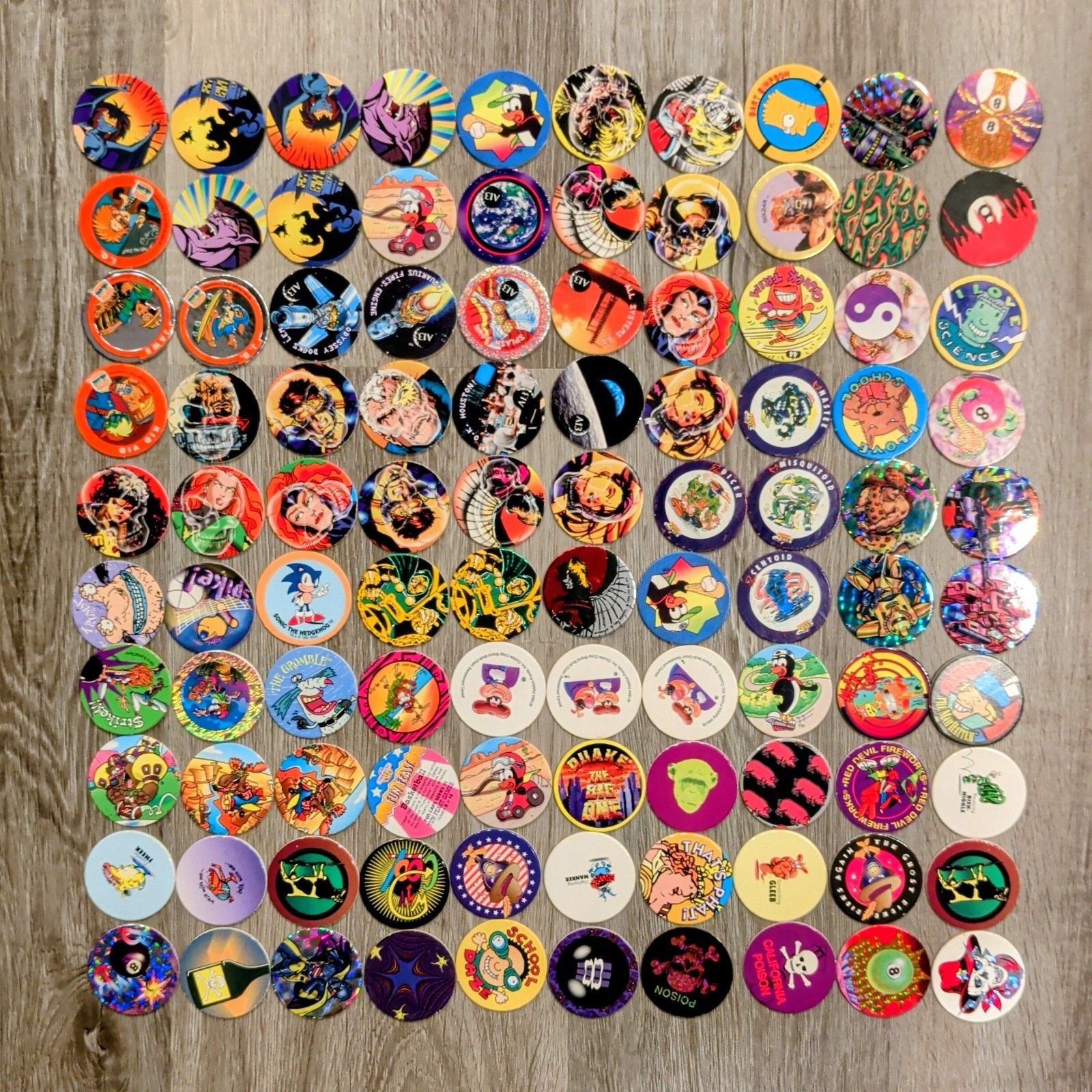 POG The Game Lot of 260+ World Pog Federation Slammers POGs Board Mats Maker Etc