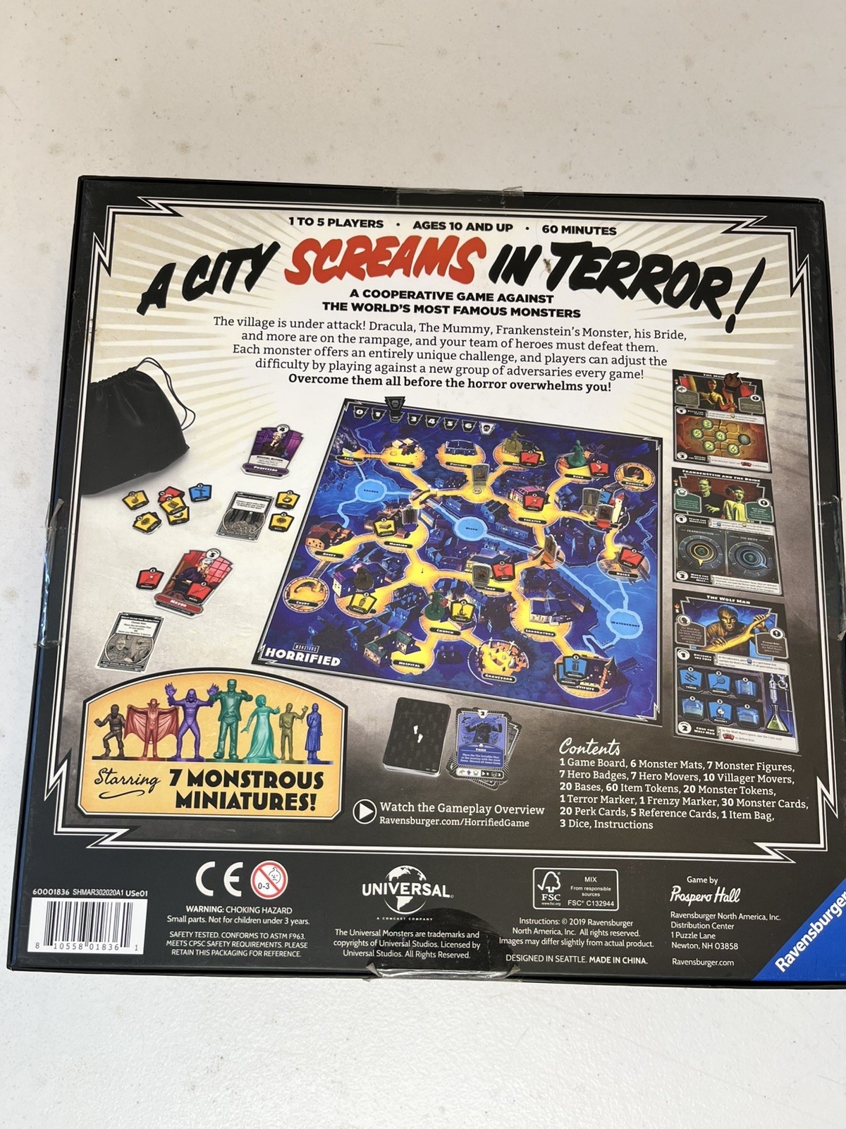 (Sealed) Ravensburger Horrified Universal Studios Monsters Strategy Board Game