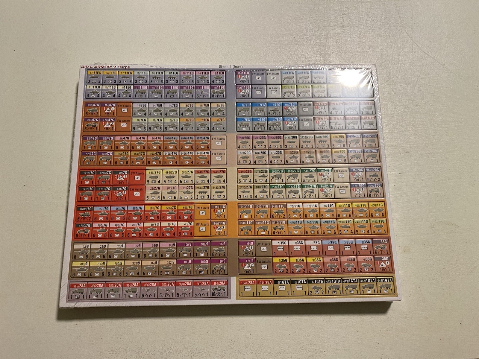 Air & Armor V Corps Board Game – Complete, Unpunched, and Unplayed – Mint Cond