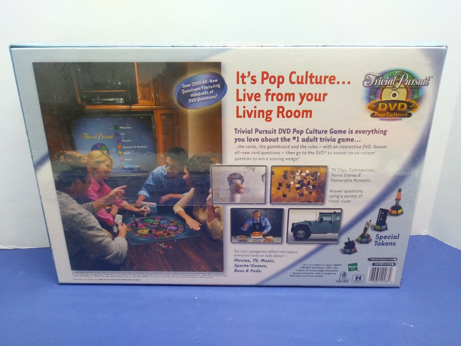 NEW- Trivial Pursuit DVD Pop Culture Board Game Parker Brothers 2003 Edition