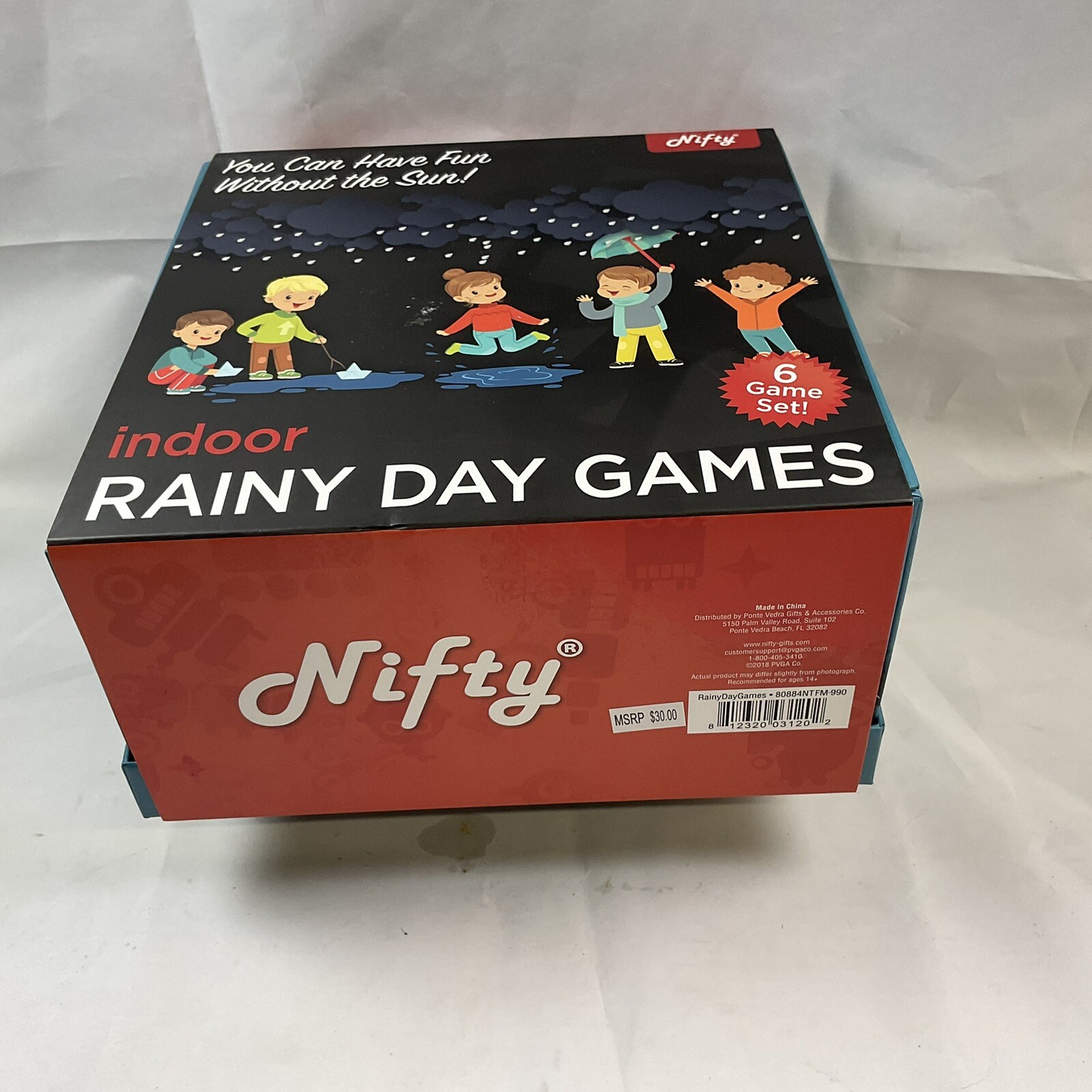 Nifty Indoor Rainy Day Games Kit. 6 Classic Game Set Ages 14 And Up