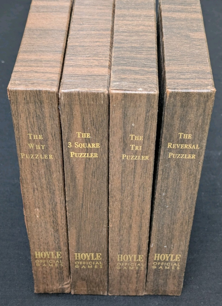 VTG 1964 HOYLE GAME SETKO’S 3 SQUARE PUZZLER WALNUT BOARD BRASS PCS BOXED COMPLT
