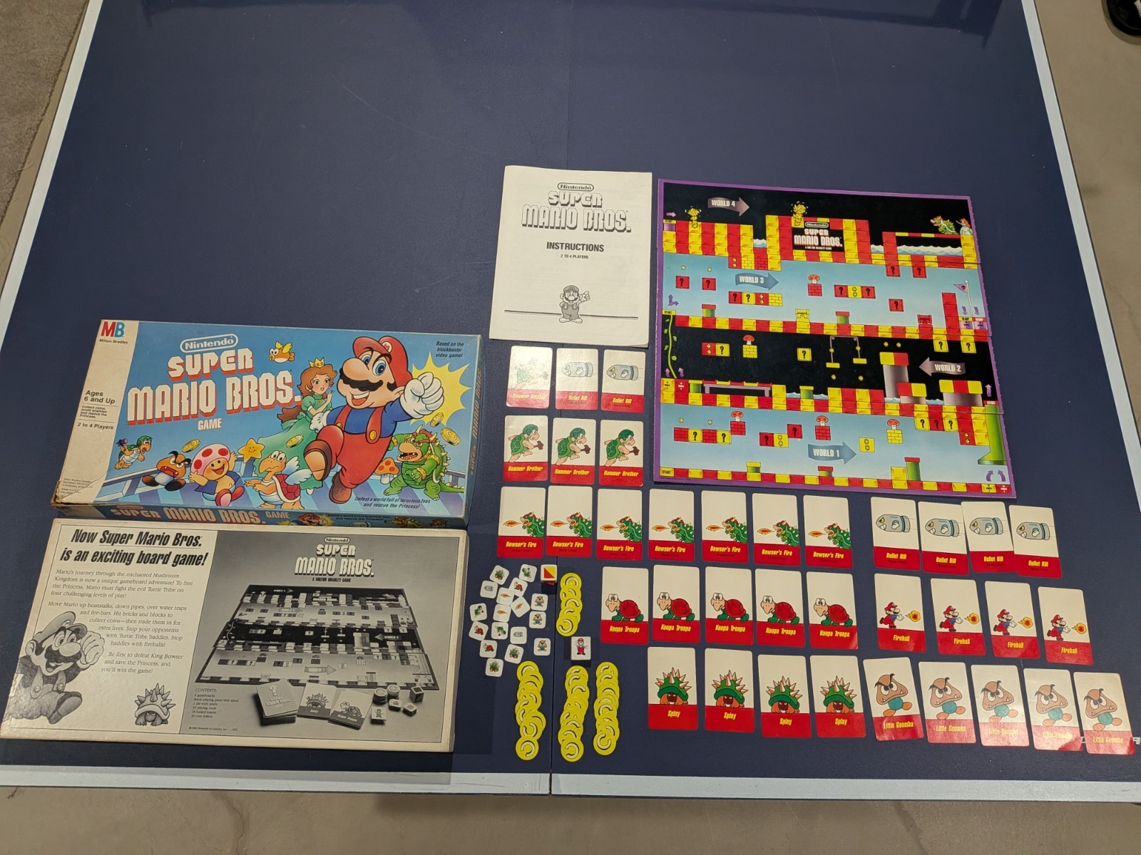 Vintage Super Mario Bros Board Game Milton Bradley 1988 USA