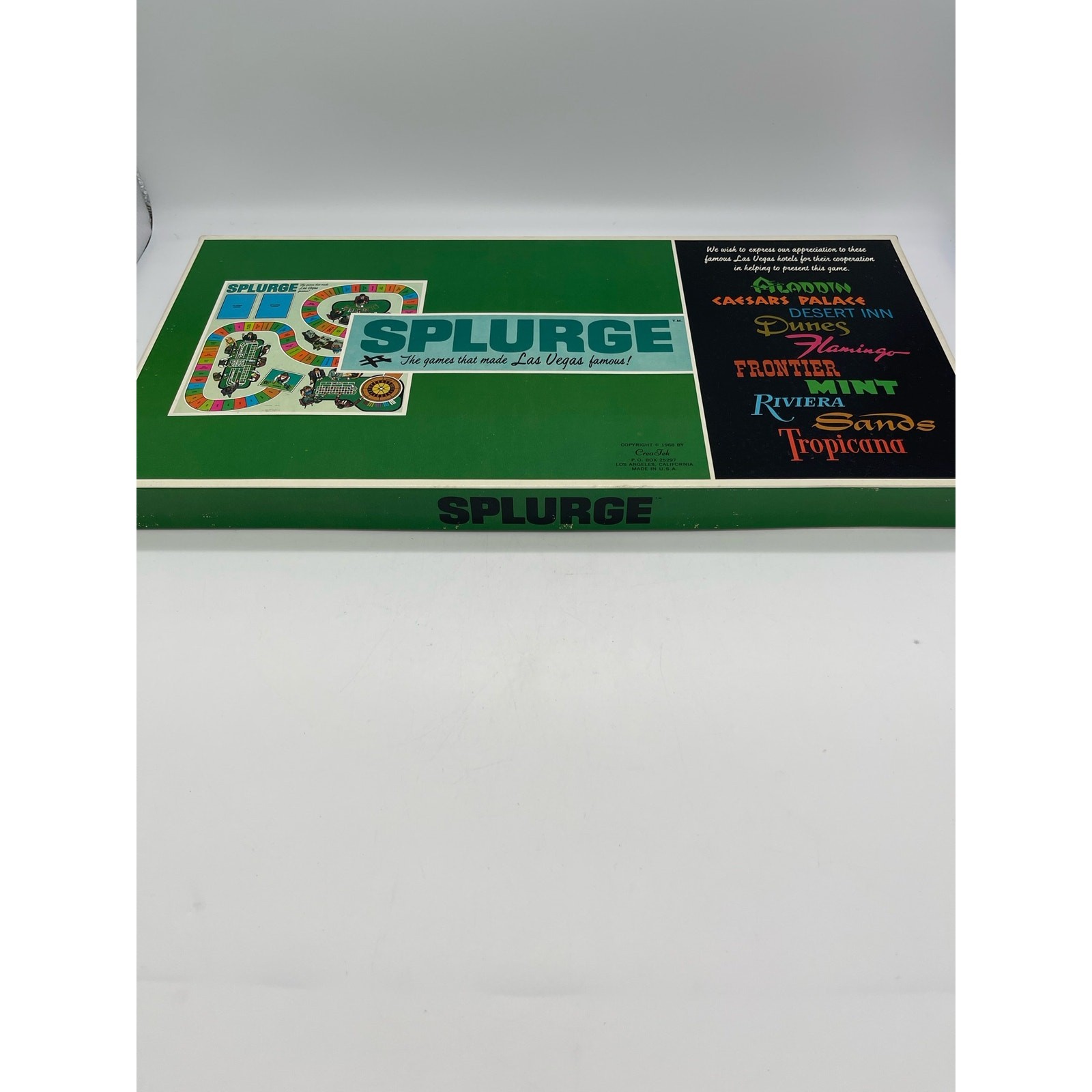 NOS Las Vegas Nevada Vintage Splurge Casino Board Game 1968 Crea Tek Casinos