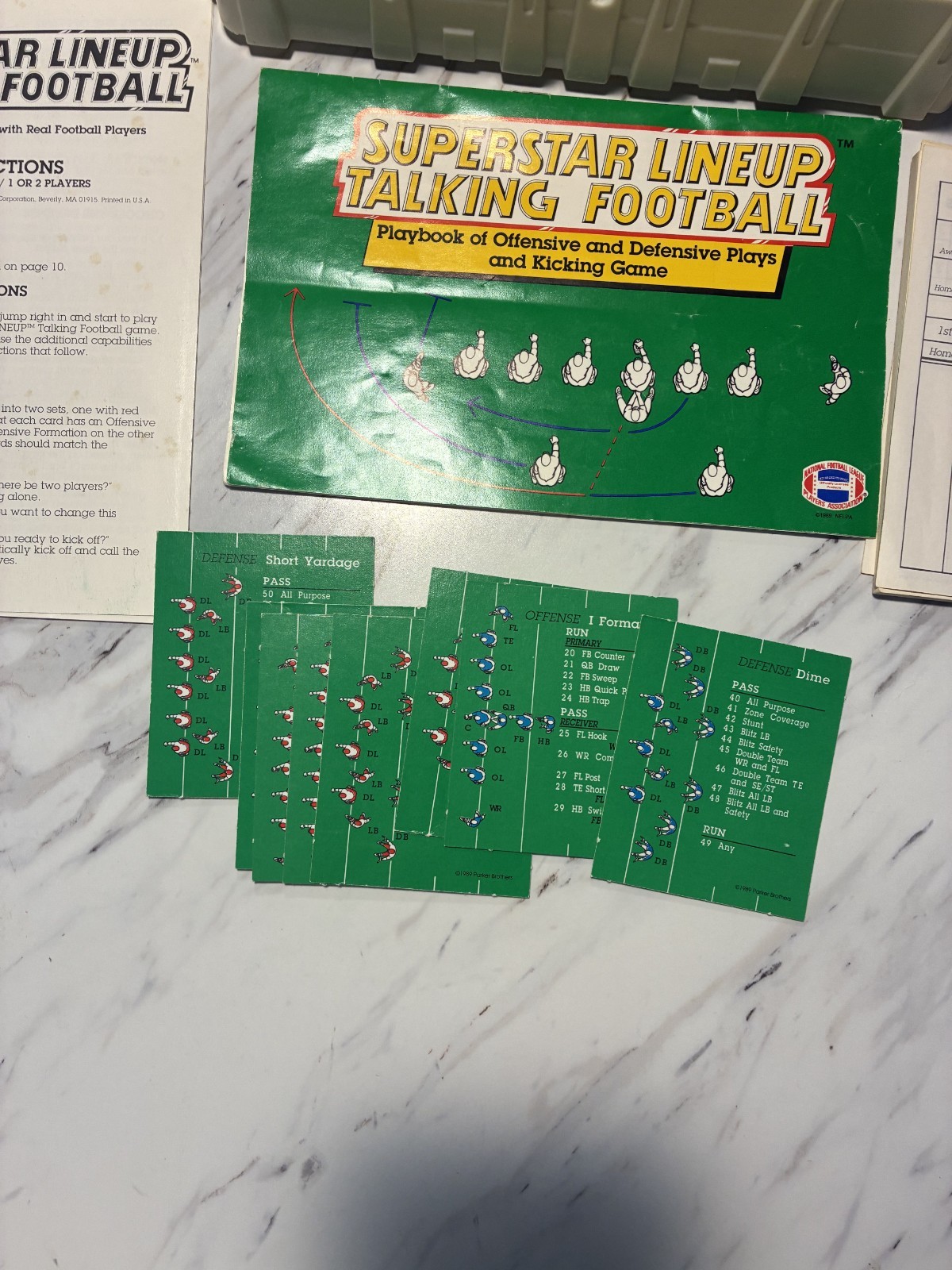 Vintage 1989 Parker Brother Superstar Talking Football WORKING Complete in Box