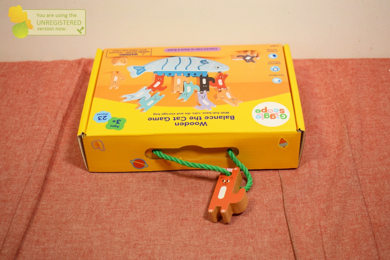 Gigglescape Wooden Balance the Cat Game 23pc