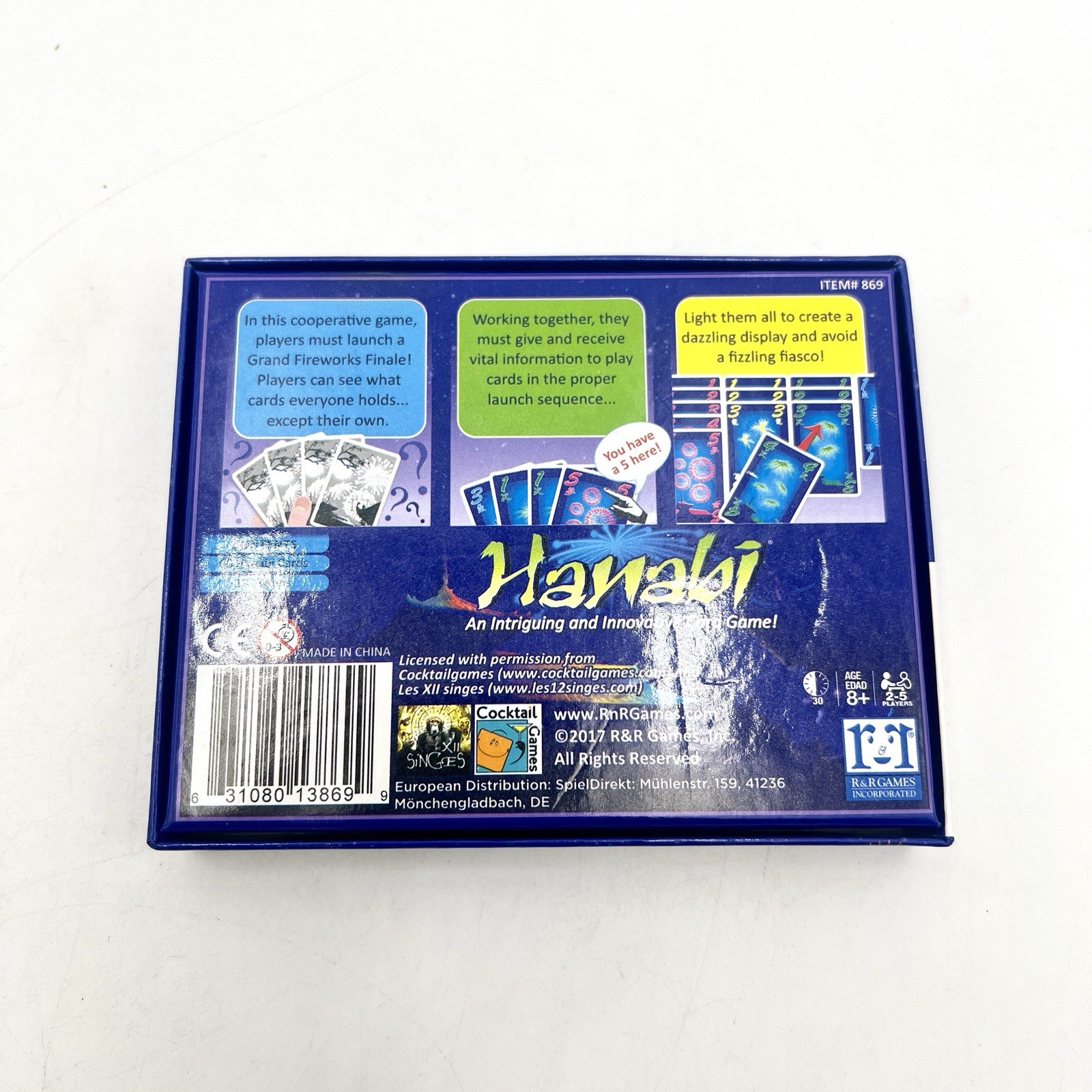 R&R Games Hanabi Strategy Game New 2017 2-5 Players – Sealed/ Unpunched Contents