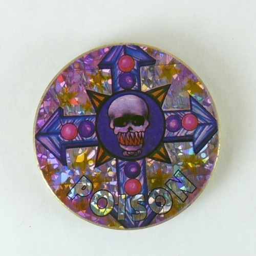 1/4″ Thick 2.5oz Heavy Brass Double Sided Pogs Slammer Poison Skull Killer Whale