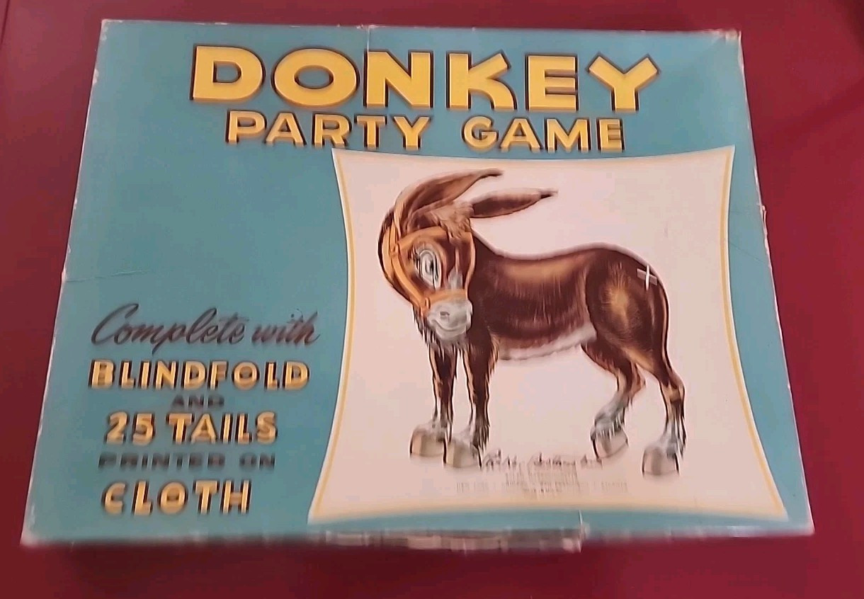 Donkey Party Game 1950’s 60’s Parker Brothers Vintage