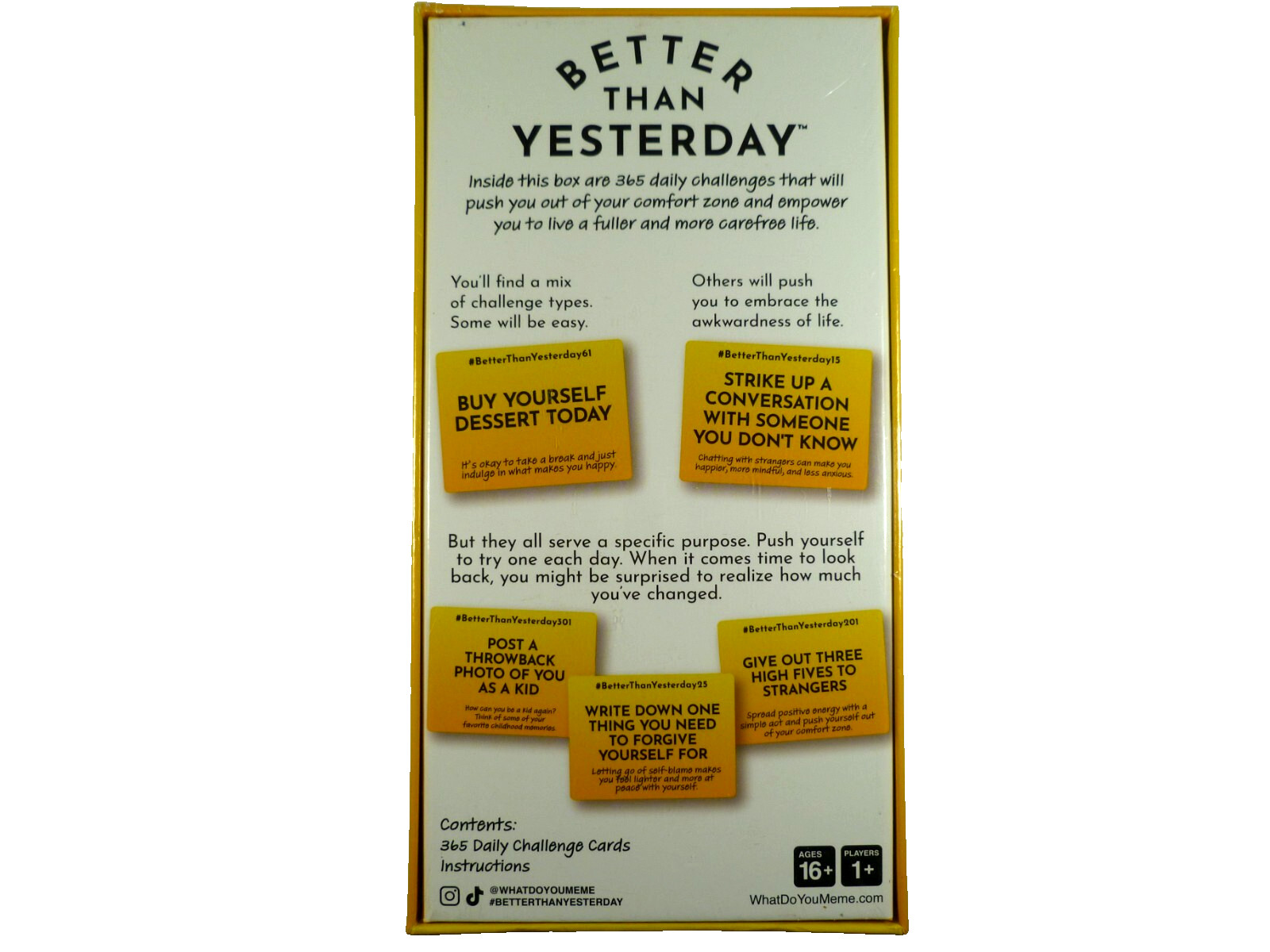 Better than Yesterday 365 Daily Challenges Game MEME New Sealed Free Shipping