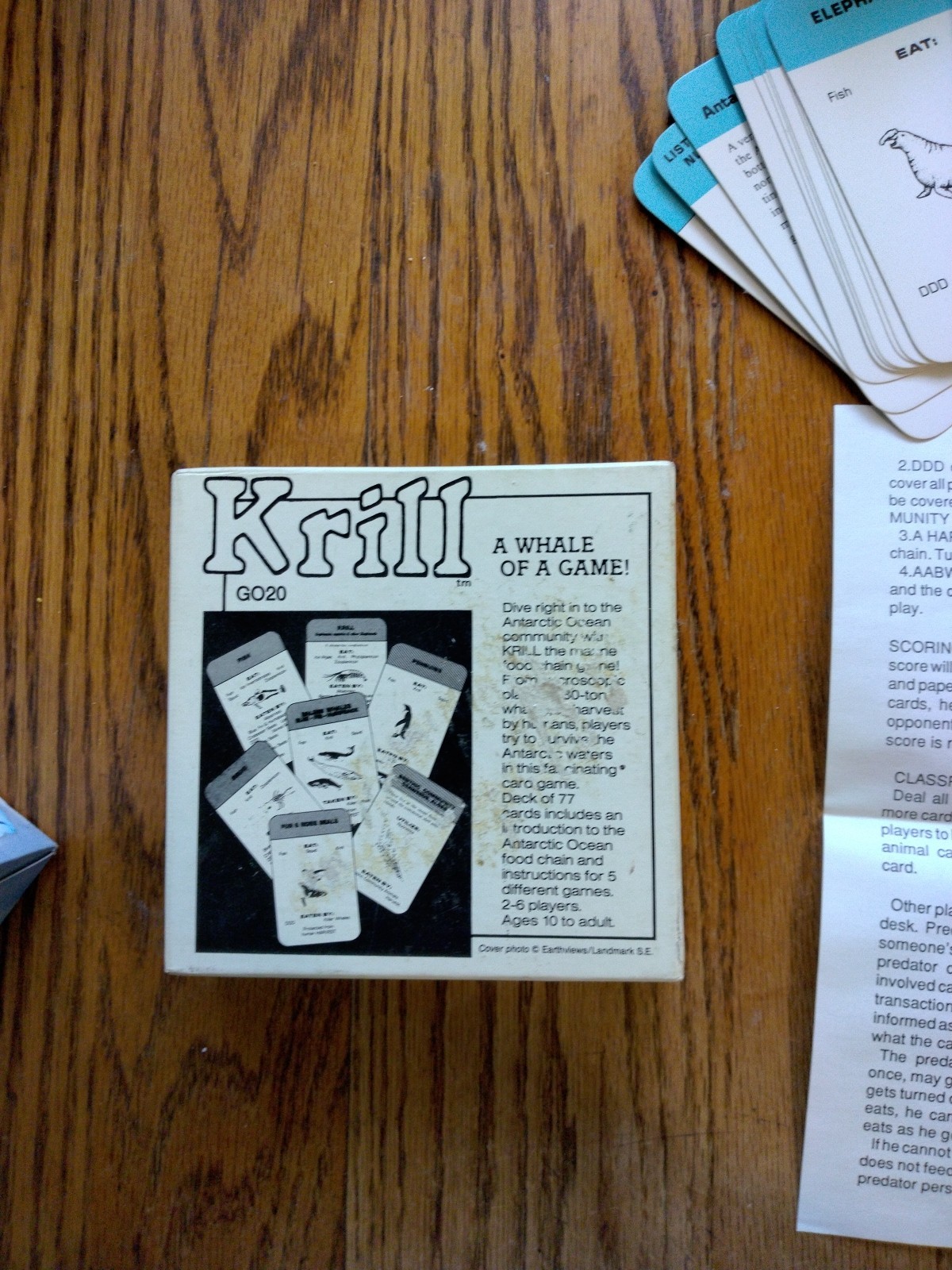 Krill A Whale Of A Game Ages 9 To Adult Complete Set Used