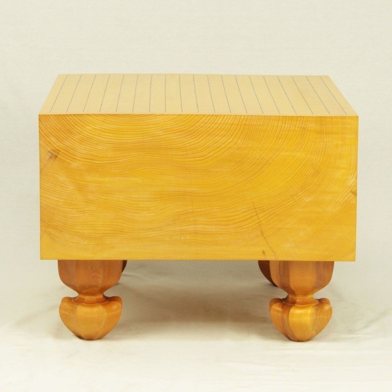 Mint Japanese Goban IGO “HON-KAYA 本榧” Wooden Board 4 legs Thick 7.6 in With Box