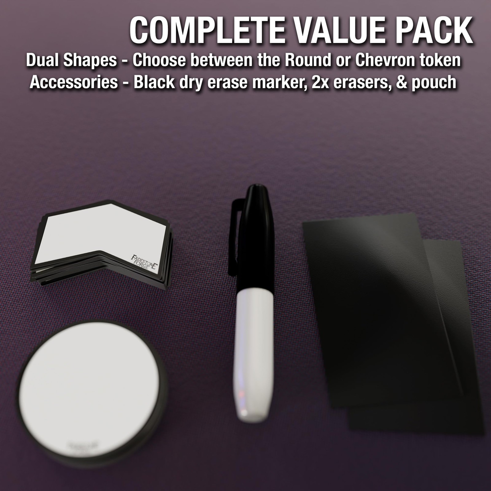 Fadestone Forge MTG Mini Dry Erase Token Set – 50 5.5 x 7 x 0.1 inches