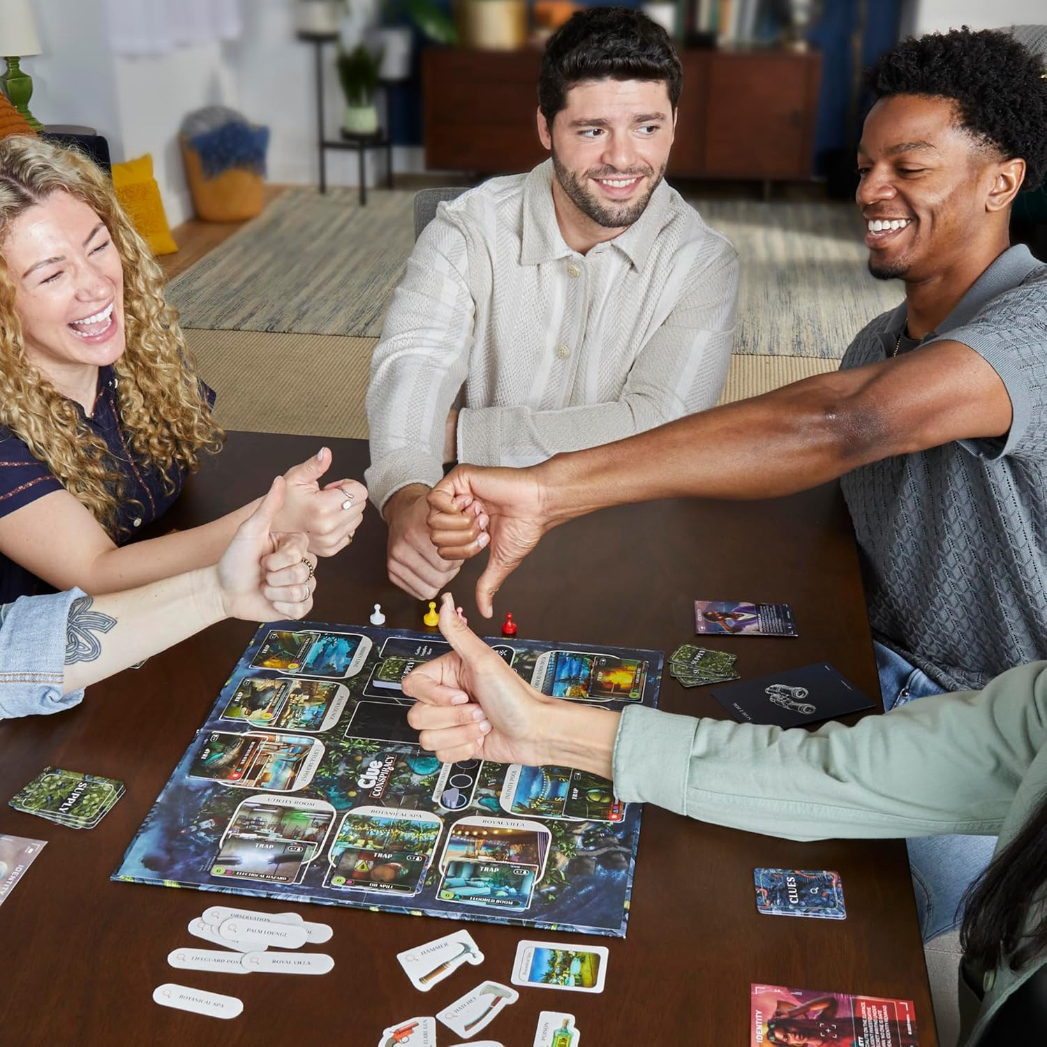 Clue Conspiracy Board Game for Adults and Teens, Secret Role Strategy Games, Age