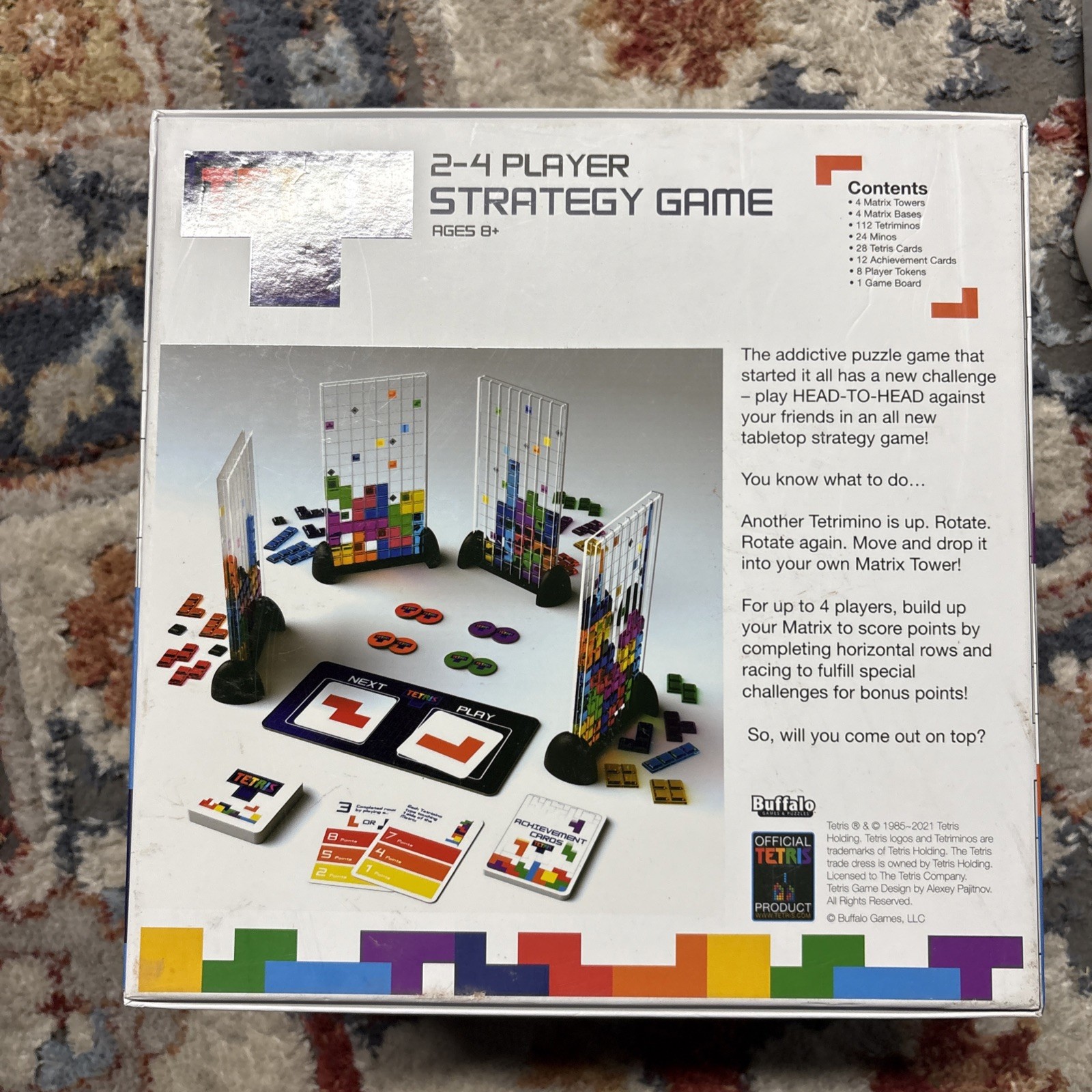 TETRIS Head To Head Strategy Board Game 2 to 4 Players