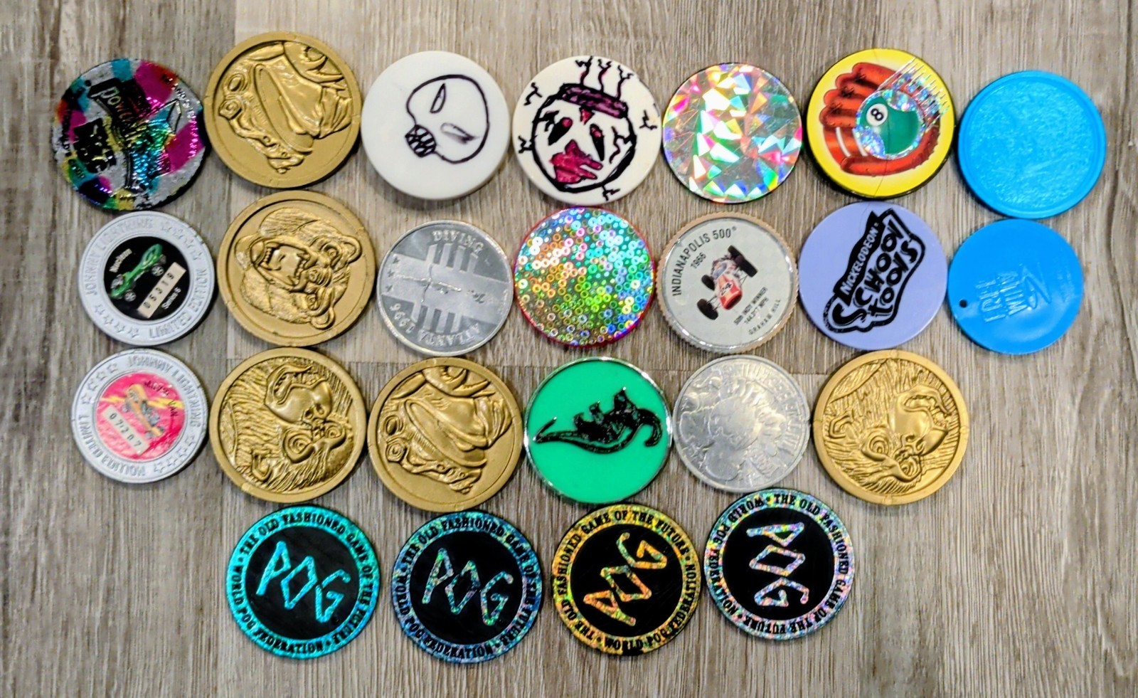 POG The Game Lot of 260+ World Pog Federation Slammers POGs Board Mats Maker Etc