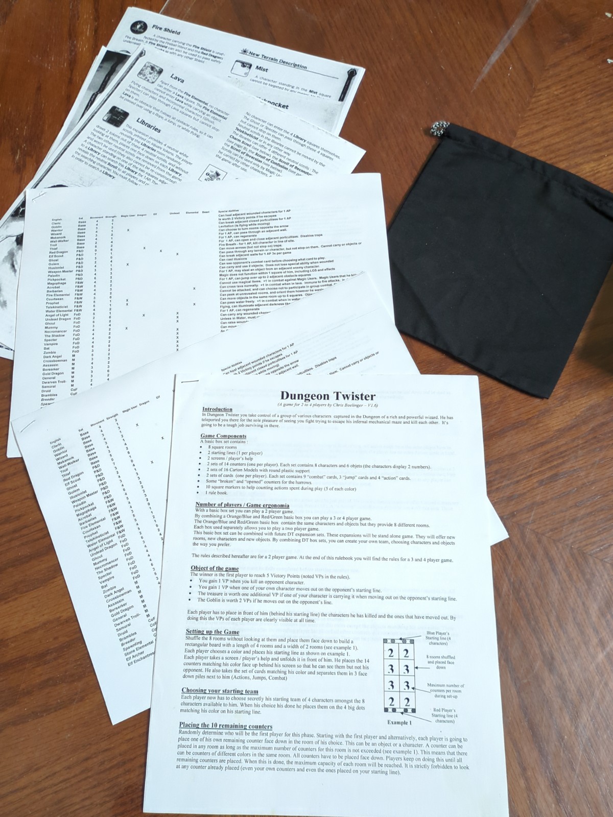 Dungeon Twister Lot: Prison and Expansions 1-5, Read for itemization