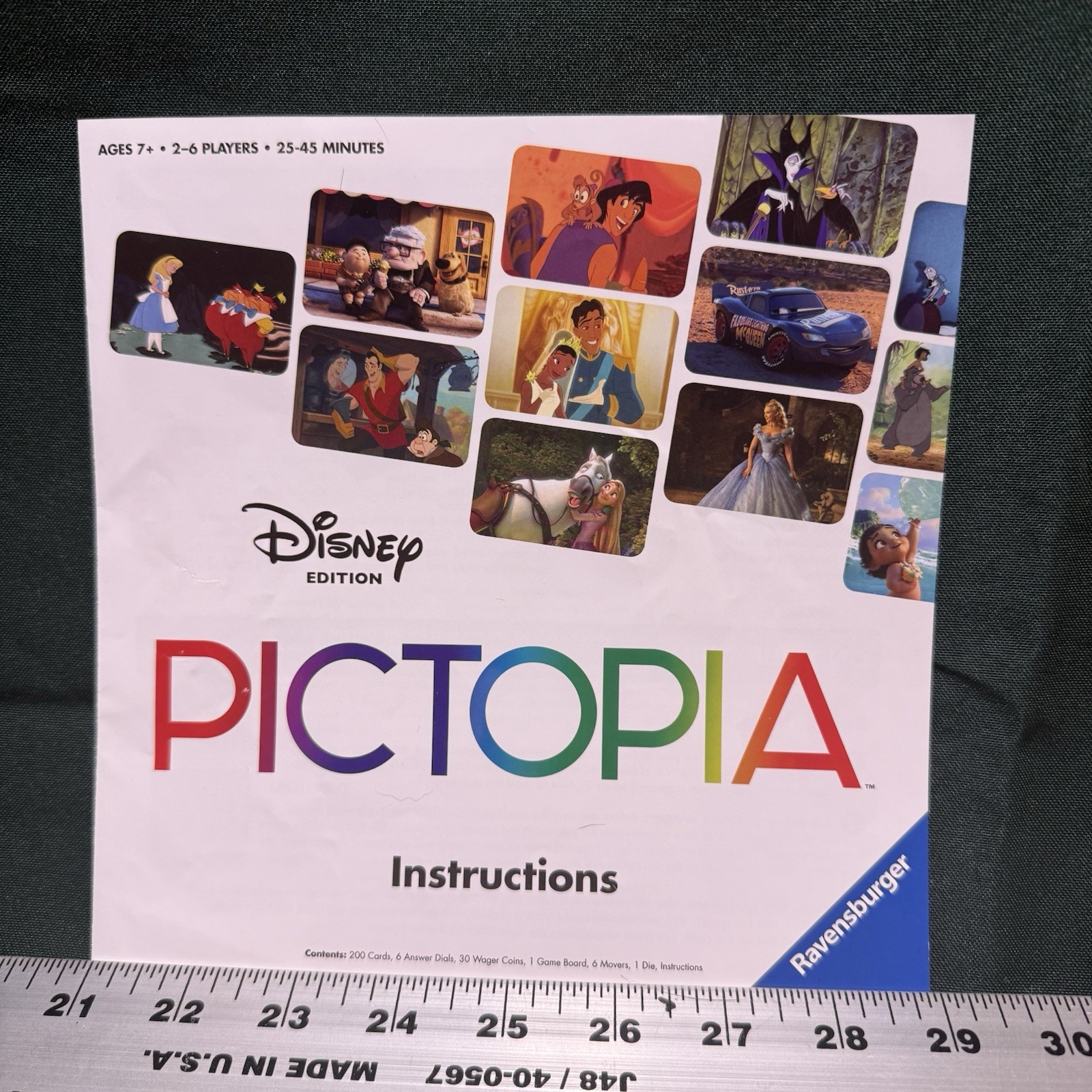Pictopia Disney Edition Board Game Ravensburger Family Trivia Complete