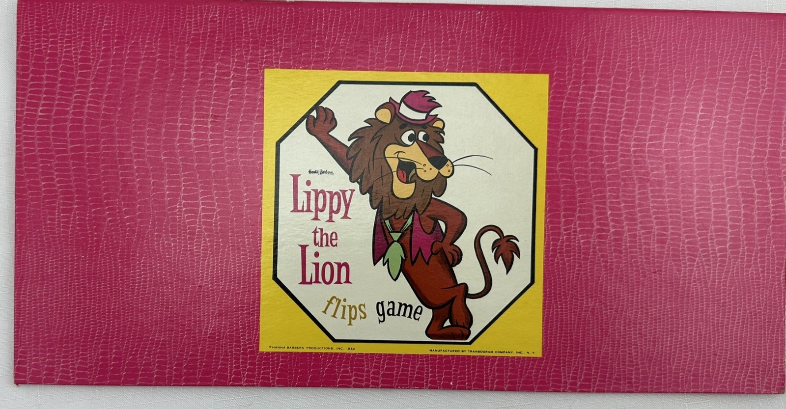 1962 Lippy the Lion Flips Game by Transogram Unpunched New Old Stock FREE SHIP