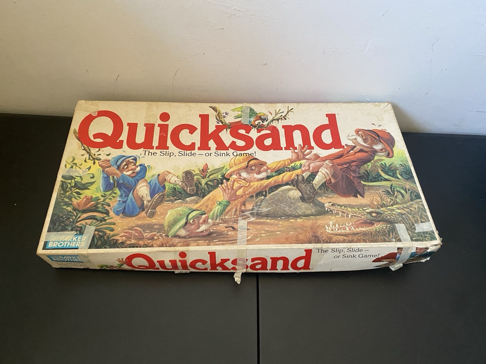 Qucksand The Slip,Slide,& Sink Game by Parker Brothers Vintage 1989 Read