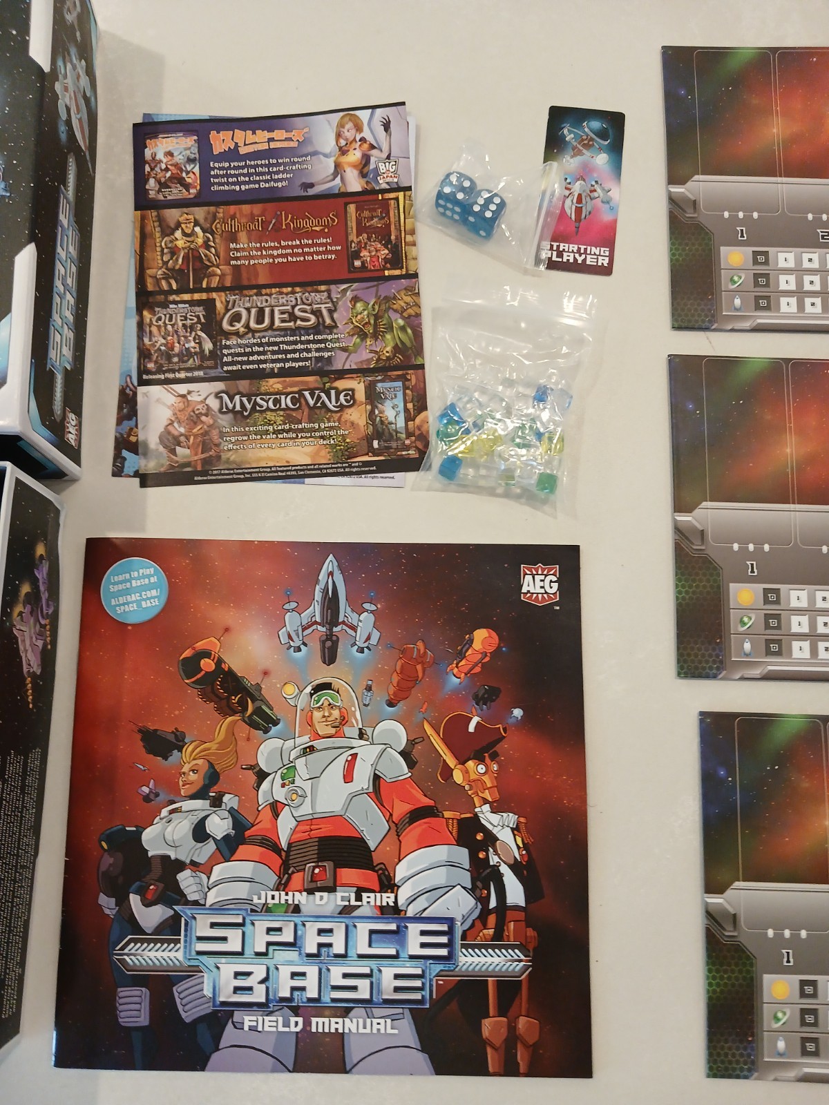 Space Base Dice Board Game by AEG Intergalatic Fleet & John D Clair Strategy