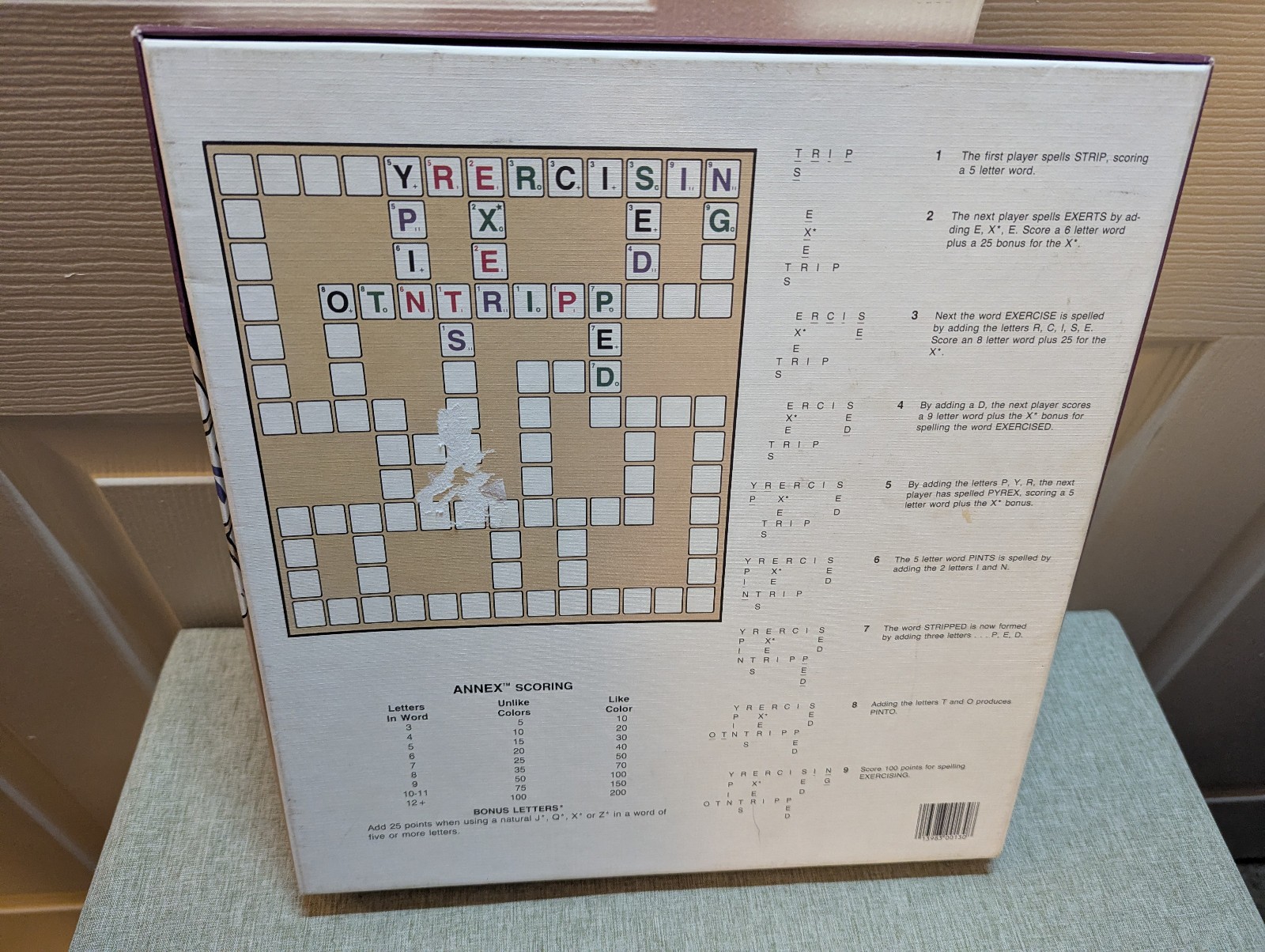Vintage 1986 Sterling ANNEX Word Board Game, Excellent Condition, 1 MISSING TILE