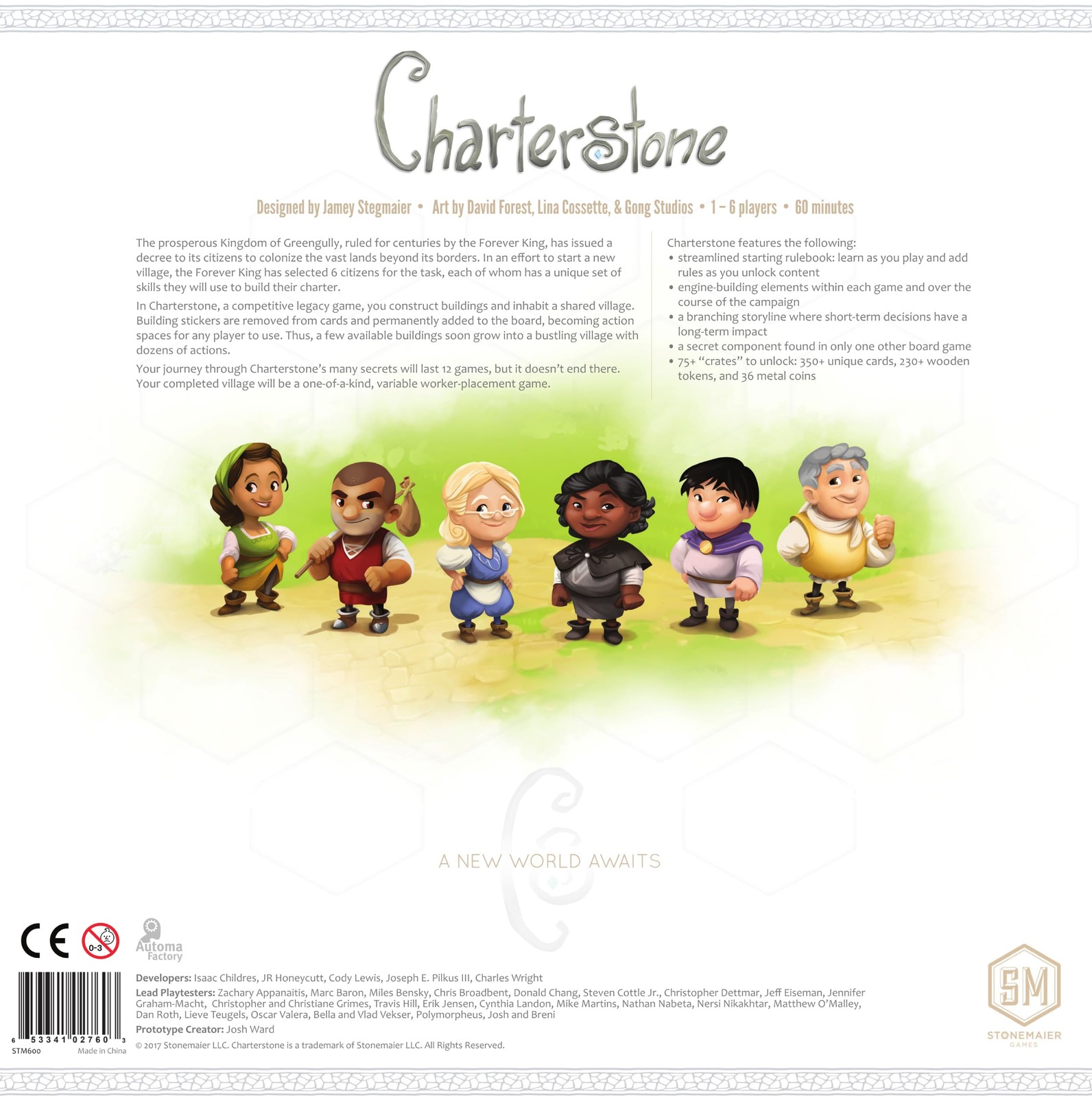 Stonemaier Games Charterstone By Jamey A Competitive Legacy Village-Building