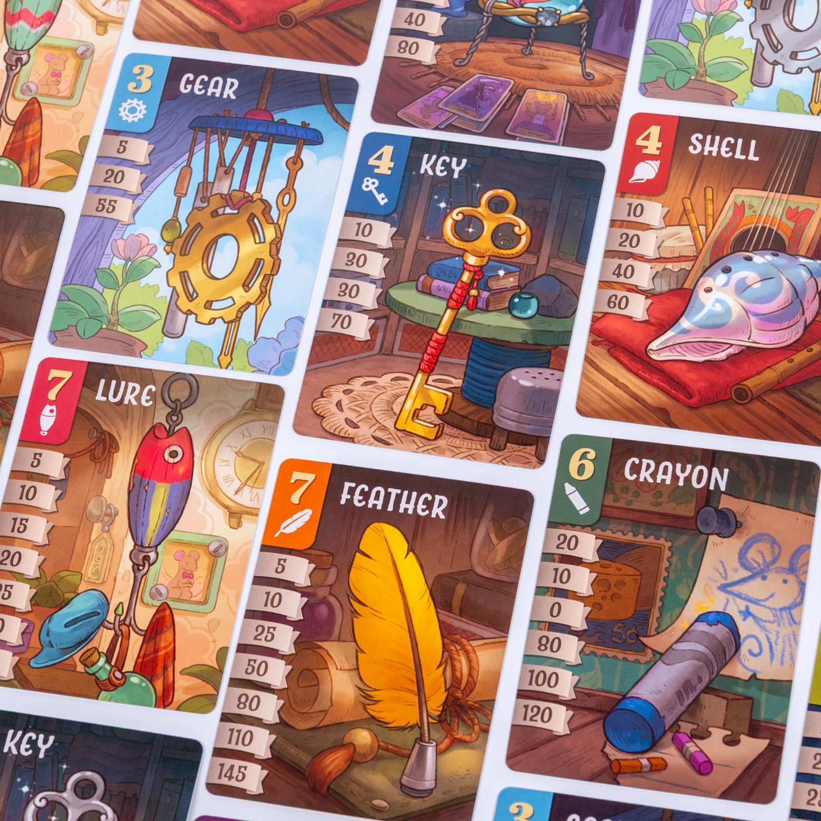 Strategic Card Game for 2-6 Players: Collect & Trade Treasures, 30 Min Play
