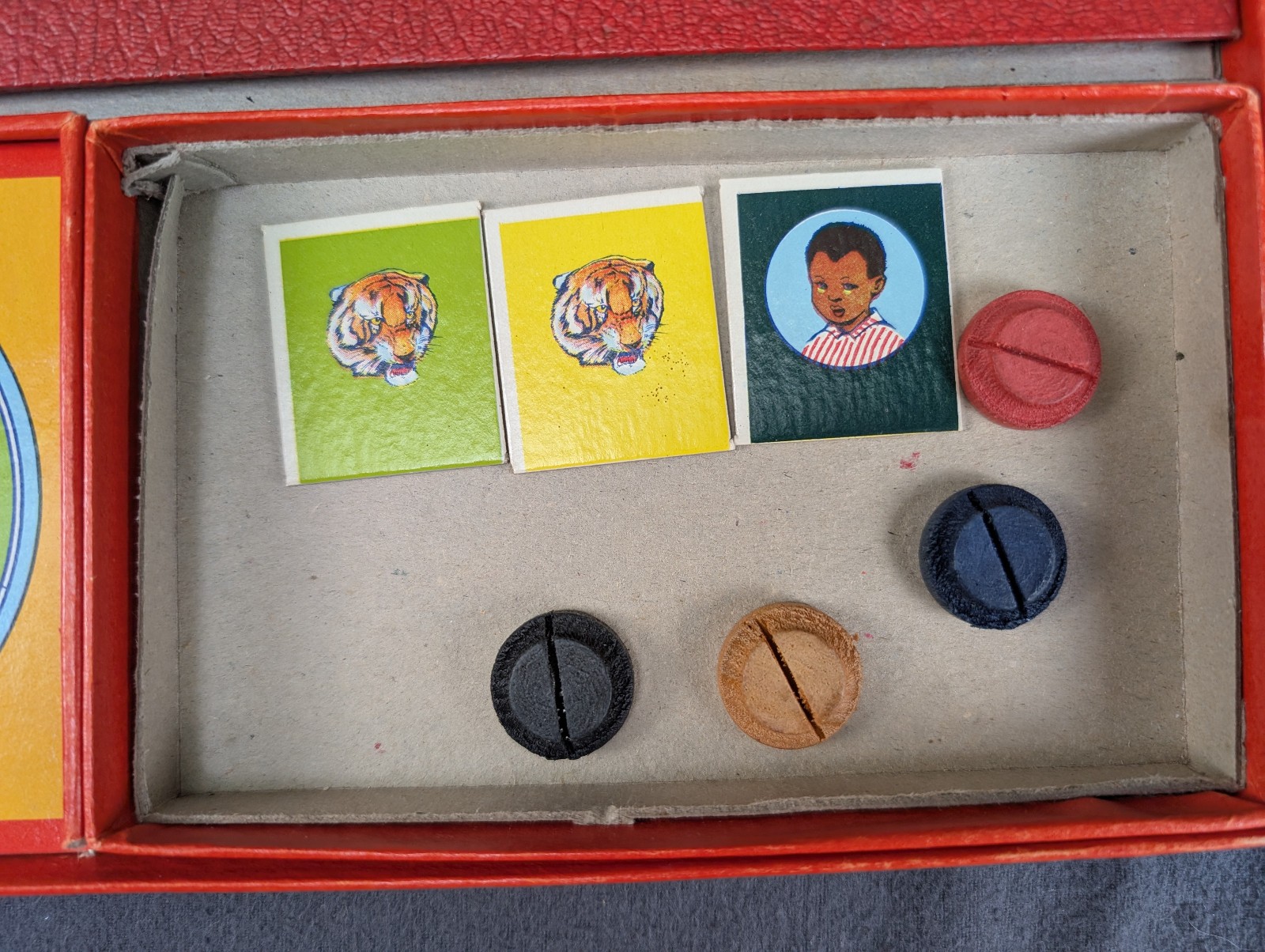 Antique Game of Black Sambo Board Game 95% Complete 1920s Saml Gabriel NY Vtg